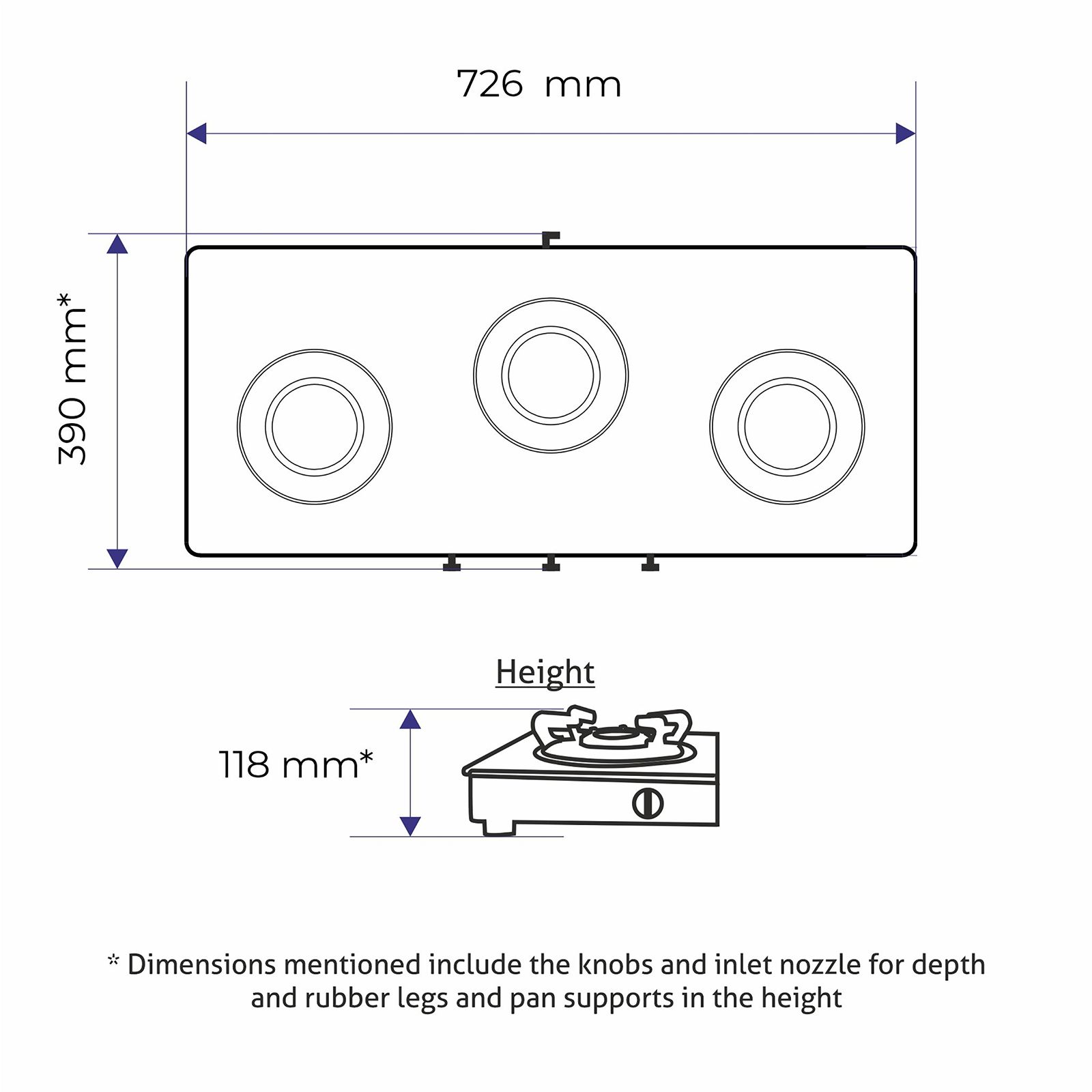 Glen 1033 GT BB BL Toughened Glass Top 3 Burner Manual Gas Stove (Scratch & Stain Resistant, Black) Glen 1033 GT BB BL Toughened Glass Top 3 Burner Manual Gas Stove (Scratch & Stain Resistant, Black)_10