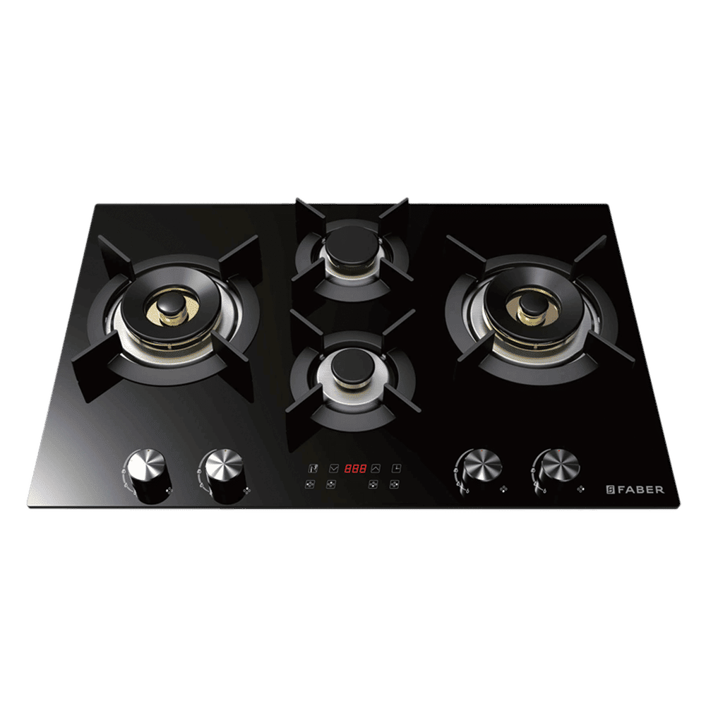 FABER Europa Toughened Glass Top 4 Burner Automatic Hob (Black)_1