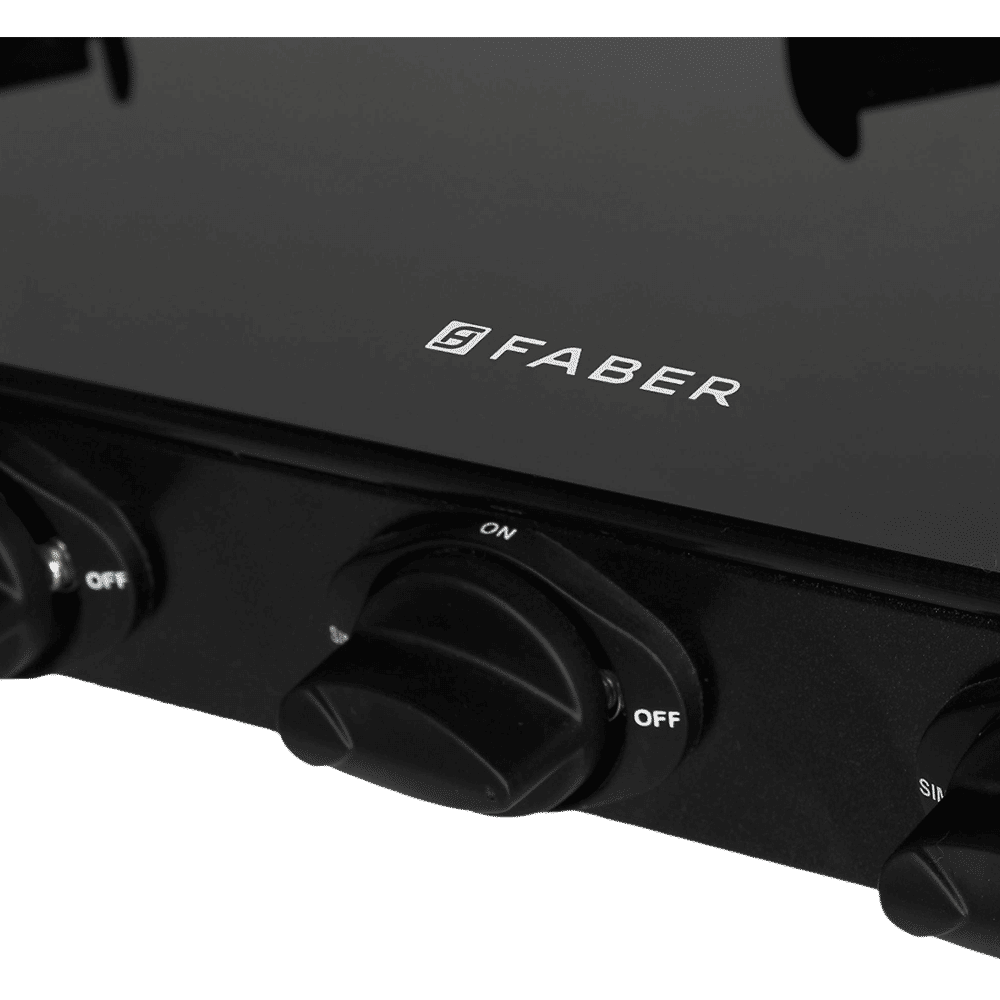 Faber Onyx 3BB BK CI Glass Top 3 Burner Manual Gas Stove (Scratch Resistance, Black) Faber Onyx 3BB BK CI Glass Top 3 Burner Manual Gas Stove (Scratch Resistance, Black)_5