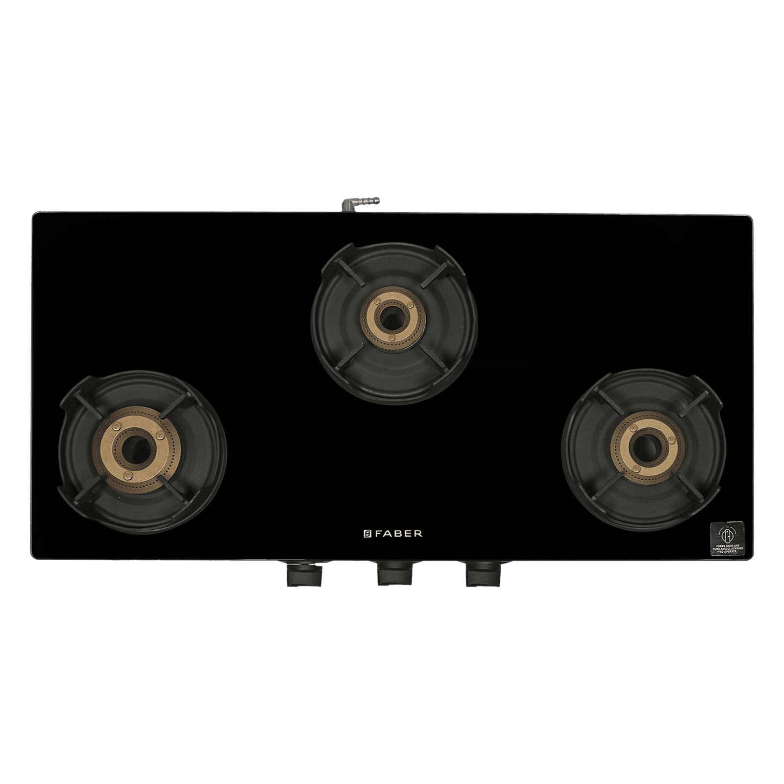 Faber Onyx 3BB BK CI Glass Top 3 Burner Manual Gas Stove (Scratch Resistance, Black) Faber Onyx 3BB BK CI Glass Top 3 Burner Manual Gas Stove (Scratch Resistance, Black)_6