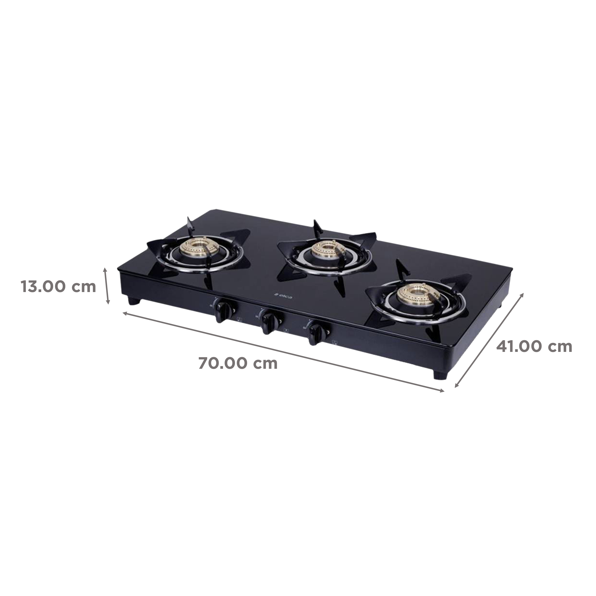 elica 703 CT VETRO BK OR SS Glass Top 3 Burner Manual Gas Stove (ISI Certified, Black)_2