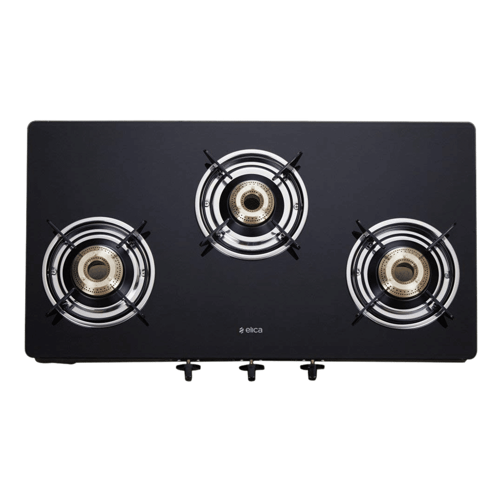 elica 703 CT VETRO BK OR SS Glass Top 3 Burner Manual Gas Stove (ISI Certified, Black)_6