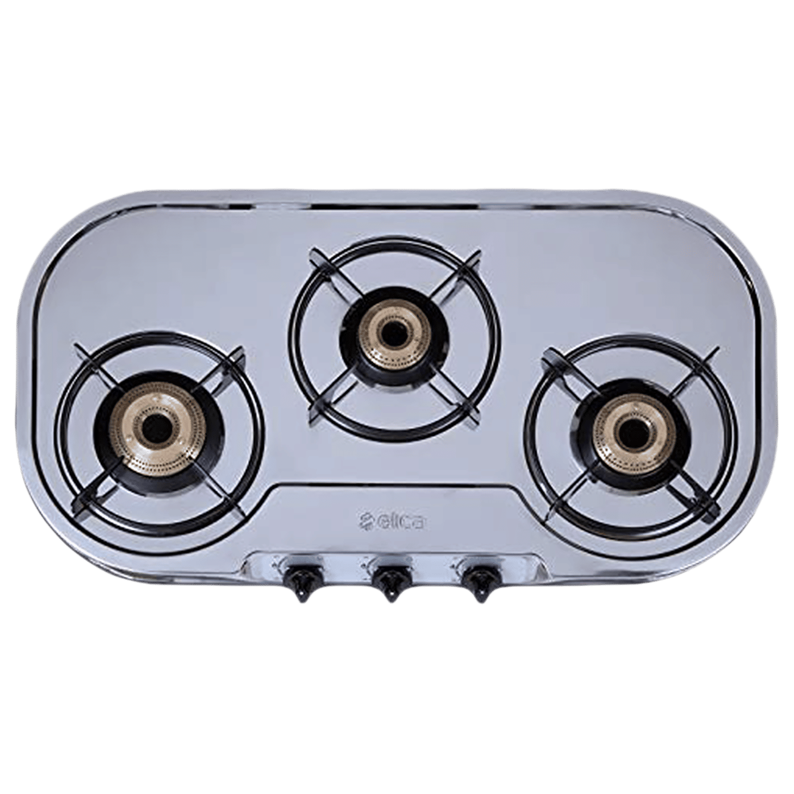 Elica INOX 753 SS 3 Burner Manual Gas Stove (Round Euro Coated Grid, Silver) Elica INOX 753 SS 3 Burner Manual Gas Stove (Round Euro Coated Grid, Silver)_4