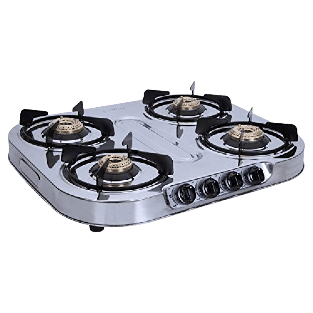 Elica INOX 604 SS 4 Burner Manual Gas Stove (Round Euro Coated Grid, Silver) Elica INOX 604 SS 4 Burner Manual Gas Stove (Round Euro Coated Grid, Silver)_5