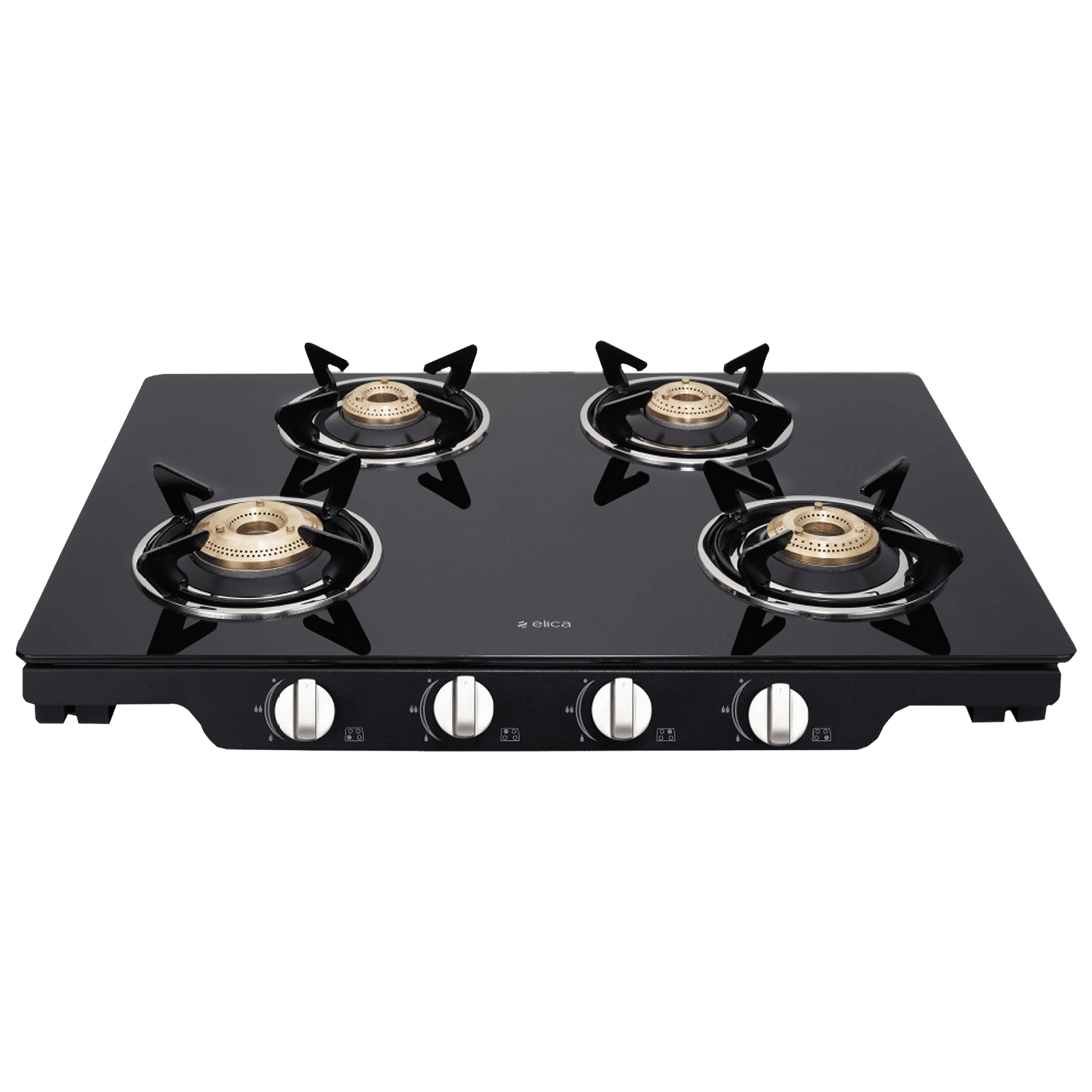 Elica Patio ICT 469 BLK DT SE Toughened Glass Top 4 Burner Manual Gas Stove (Corrosion Resistance, Black) Elica Patio ICT 469 BLK DT SE Toughened Glass Top 4 Burner Manual Gas Stove (Corrosion Resistance, Black)_1