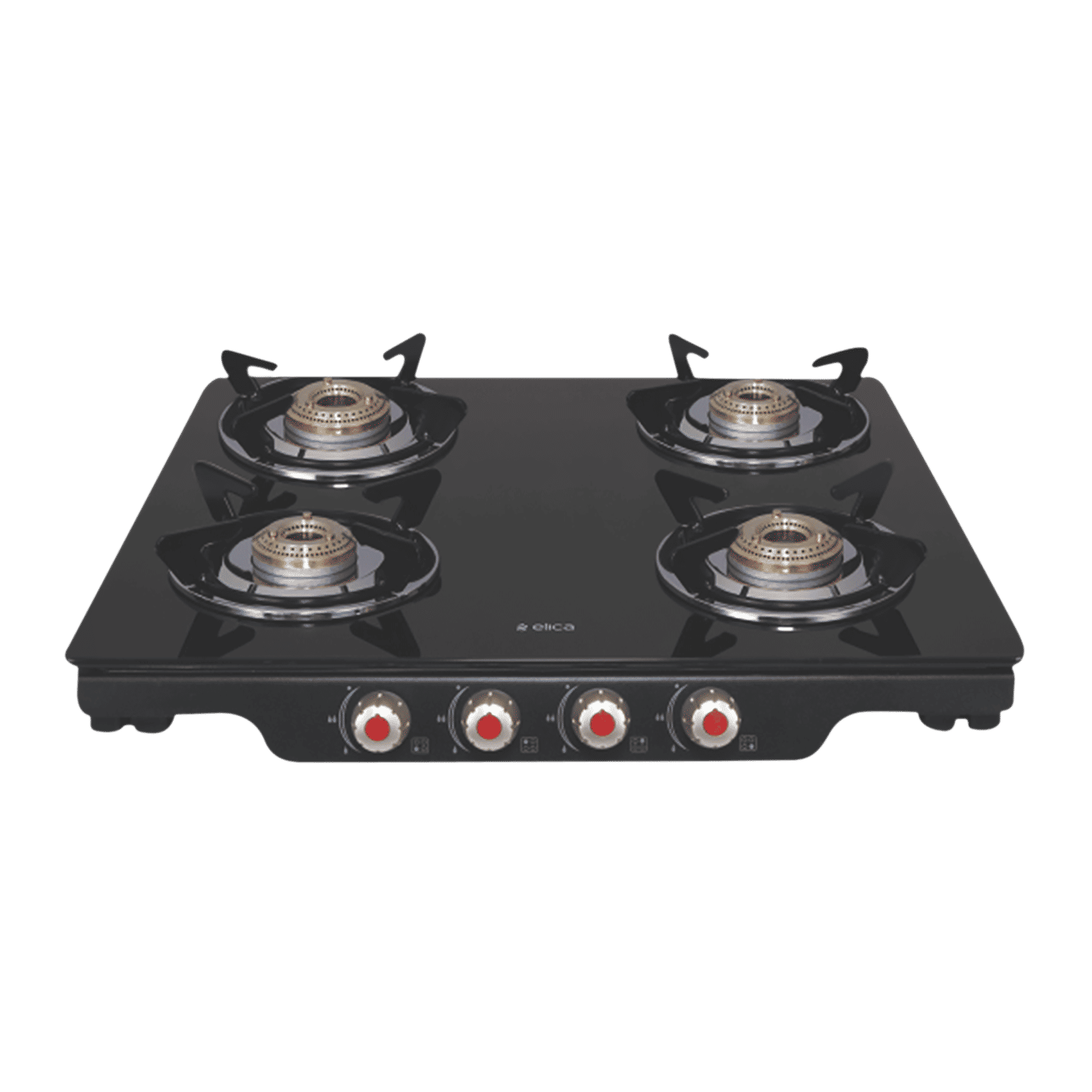 Elica Patio ICT 460 BK DT AI SE Toughened Glass Top 4 Burner Automatic Gas Stove (Heavy Duty, Black)_1