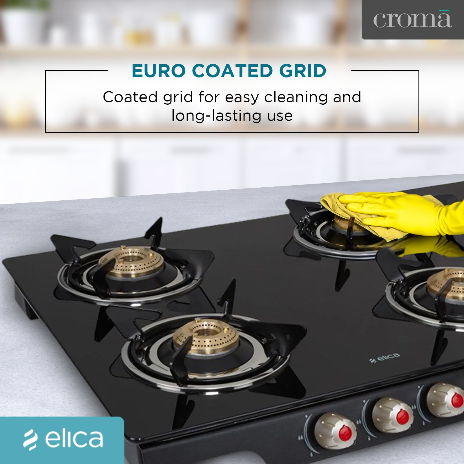 Elica Patio ICT 460 BK DT AI SE Toughened Glass Top 4 Burner Automatic Gas Stove (Heavy Duty, Black)_13