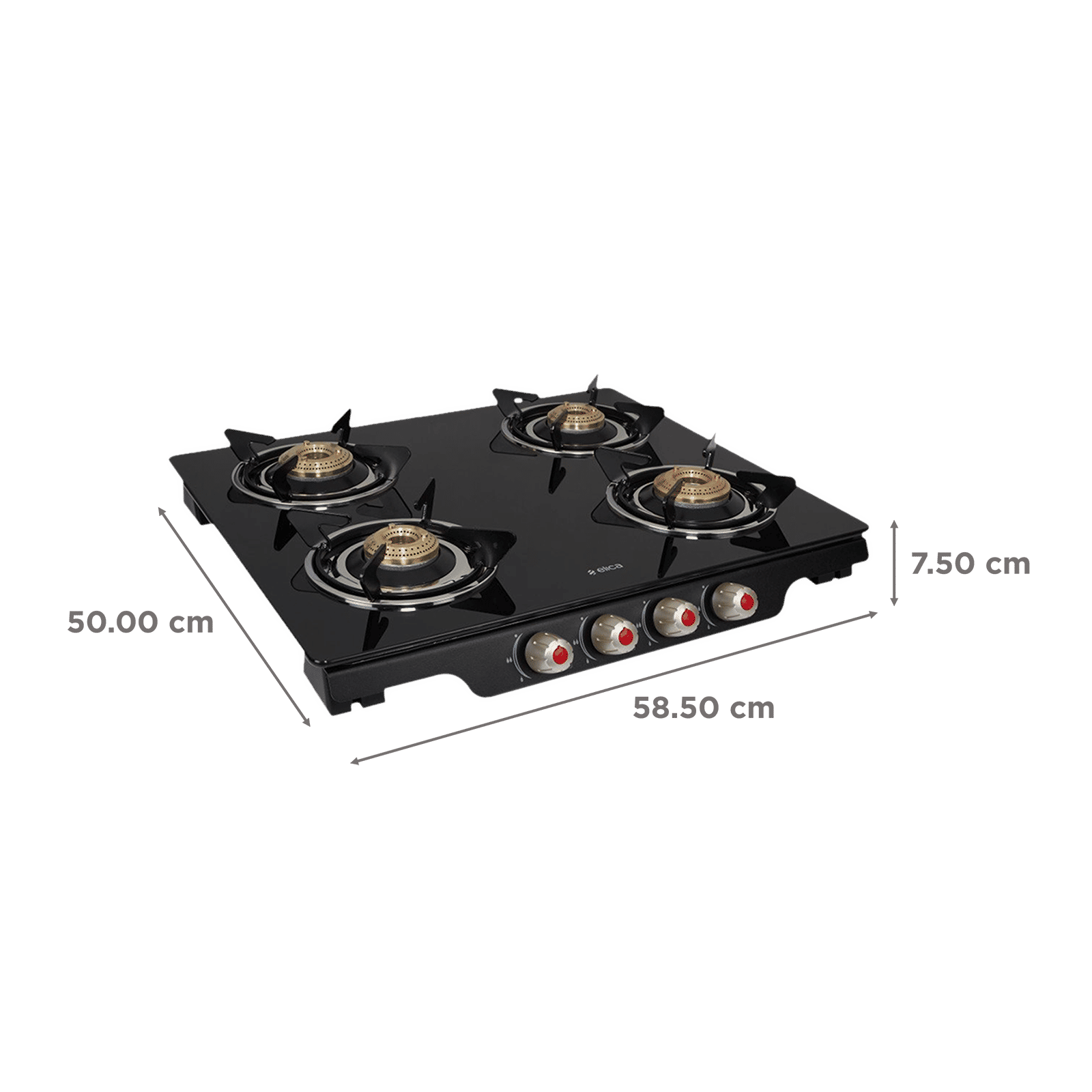 Elica Patio ICT 460 BK DT AI SE Toughened Glass Top 4 Burner Automatic Gas Stove (Heavy Duty, Black)_2