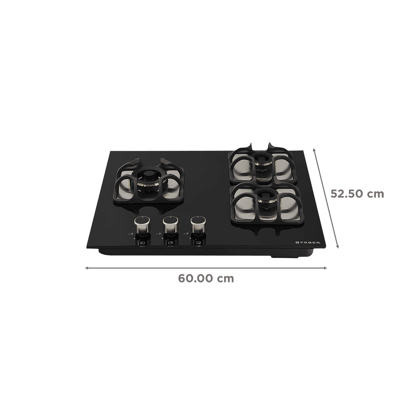 Faber Imperia 603 BRB CI BK Toughened Glass Top 3 Burner Automatic Hob (High Quality Knob, Black)_2