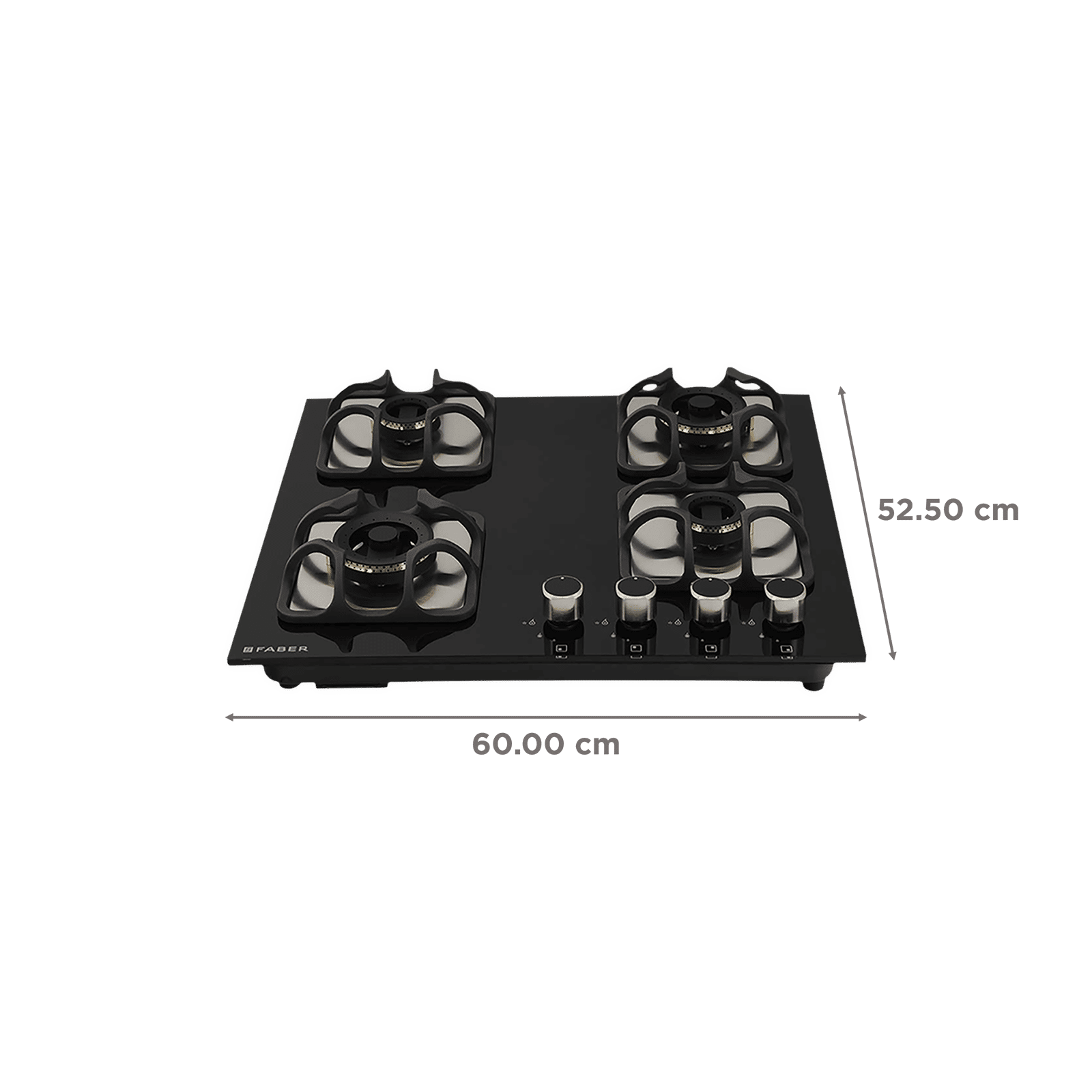 Faber Imperia 604 BRB CI BK Toughened Glass Top 4 Burner Automatic Hob (High Quality Knob, Black) Faber Imperia 604 BRB CI BK Toughened Glass Top 4 Burner Automatic Hob (High Quality Knob, Black)_2
