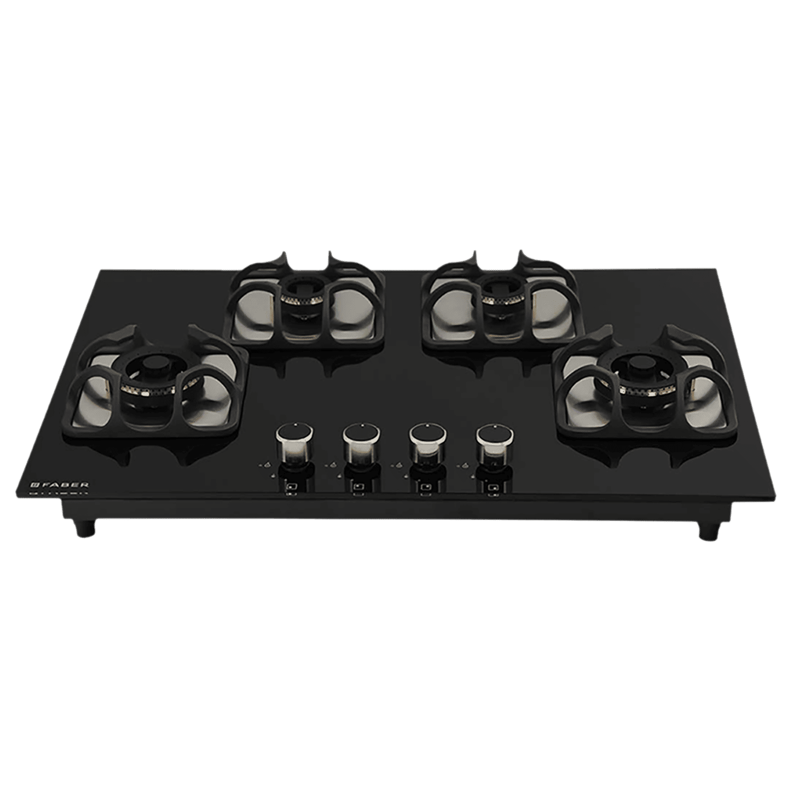 Faber Imperia 784 BRB CI BK Toughened Glass Top 4 Burner Automatic Hob (High Quality Knob, Black) Faber Imperia 784 BRB CI BK Toughened Glass Top 4 Burner Automatic Hob (High Quality Knob, Black)_1