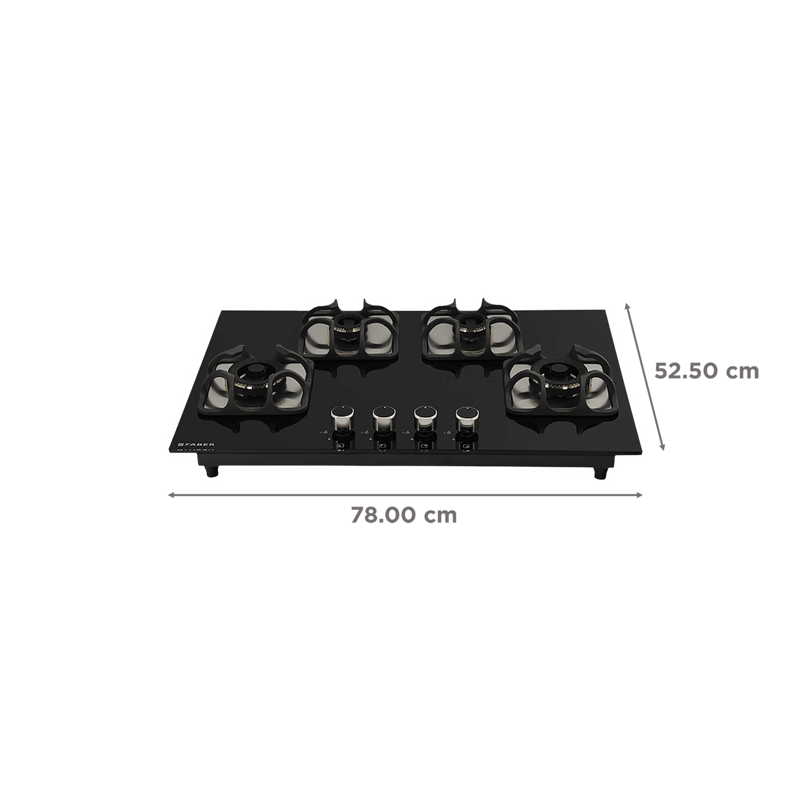 Faber Imperia 784 BRB CI BK Toughened Glass Top 4 Burner Automatic Hob (High Quality Knob, Black) Faber Imperia 784 BRB CI BK Toughened Glass Top 4 Burner Automatic Hob (High Quality Knob, Black)_2