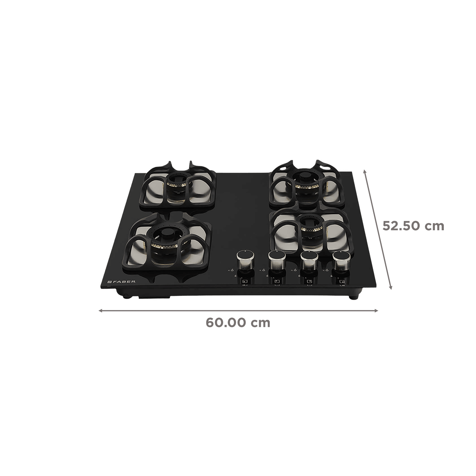 Faber Imperia Plus 604 BRB CI BK Toughened Glass Top 4 Burner Automatic Hob (High Quality Knob, Black) Faber Imperia Plus 604 BRB CI BK Toughened Glass Top 4 Burner Automatic Hob (High Quality Knob, Black)_2