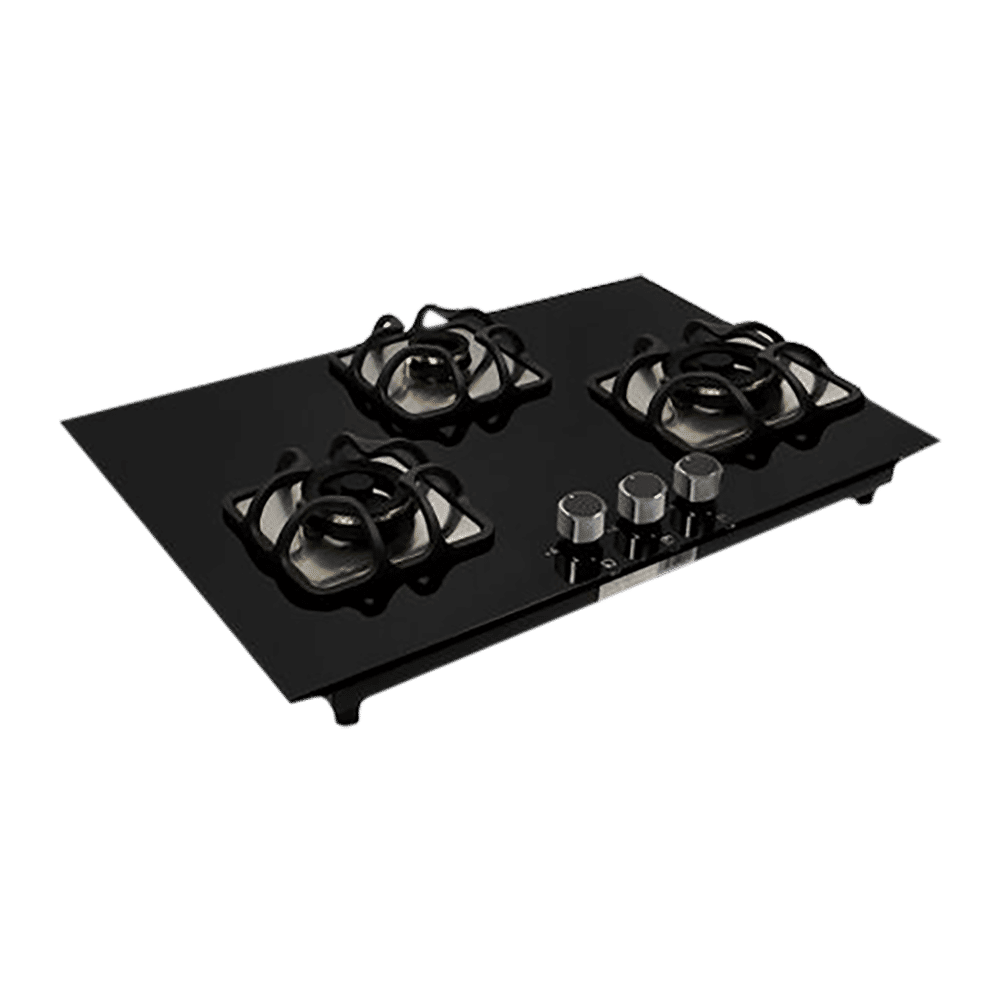 Faber Imperia Plus 783 BRB CI BK Toughened Glass Top 3 Burner Automatic Hob (High Quality Knob, Black) Faber Imperia Plus 783 BRB CI BK Toughened Glass Top 3 Burner Automatic Hob (High Quality Knob, Black)_1
