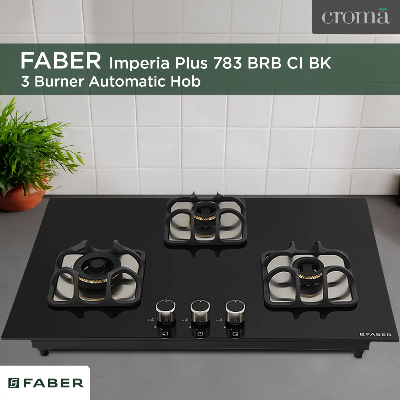 Faber Imperia Plus 783 BRB CI BK Toughened Glass Top 3 Burner Automatic Hob (High Quality Knob, Black) Faber Imperia Plus 783 BRB CI BK Toughened Glass Top 3 Burner Automatic Hob (High Quality Knob, Black)_10