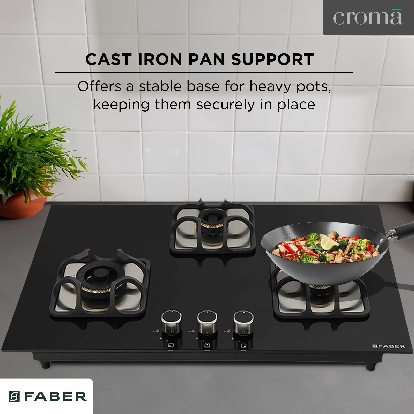 Faber Imperia Plus 783 BRB CI BK Toughened Glass Top 3 Burner Automatic Hob (High Quality Knob, Black) Faber Imperia Plus 783 BRB CI BK Toughened Glass Top 3 Burner Automatic Hob (High Quality Knob, Black)_13