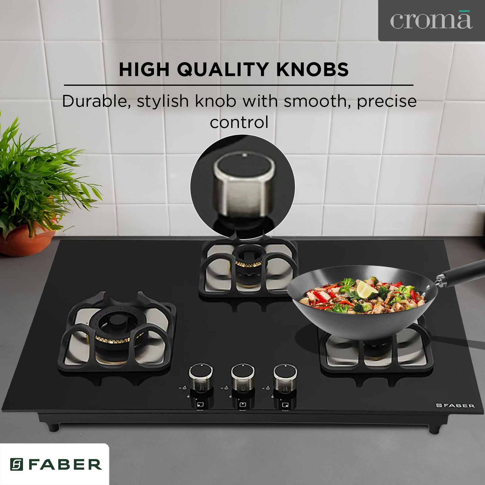 Faber Imperia Plus 783 BRB CI BK Toughened Glass Top 3 Burner Automatic Hob (High Quality Knob, Black) Faber Imperia Plus 783 BRB CI BK Toughened Glass Top 3 Burner Automatic Hob (High Quality Knob, Black)_14