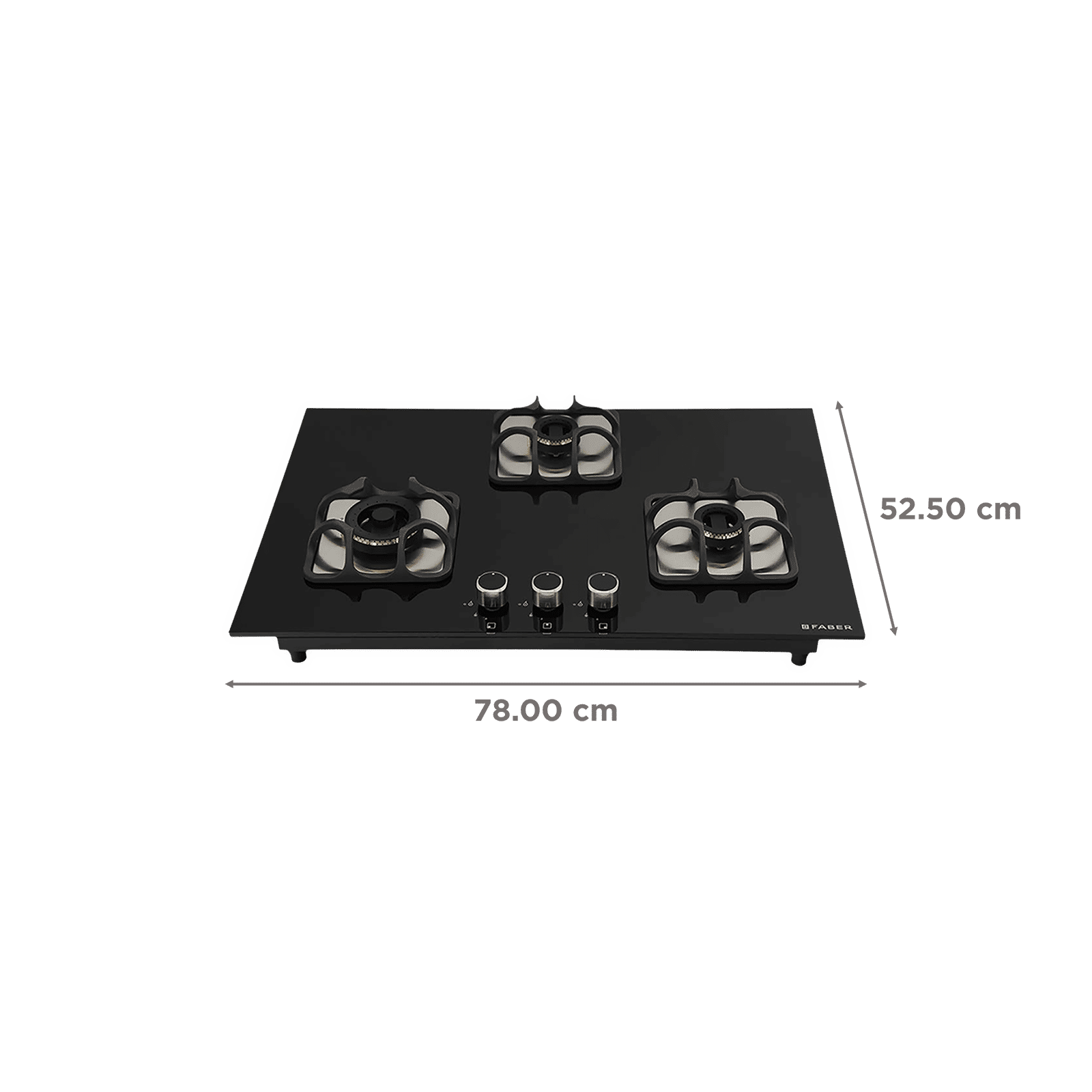 Faber Imperia Plus 783 BRB CI BK Toughened Glass Top 3 Burner Automatic Hob (High Quality Knob, Black) Faber Imperia Plus 783 BRB CI BK Toughened Glass Top 3 Burner Automatic Hob (High Quality Knob, Black)_2