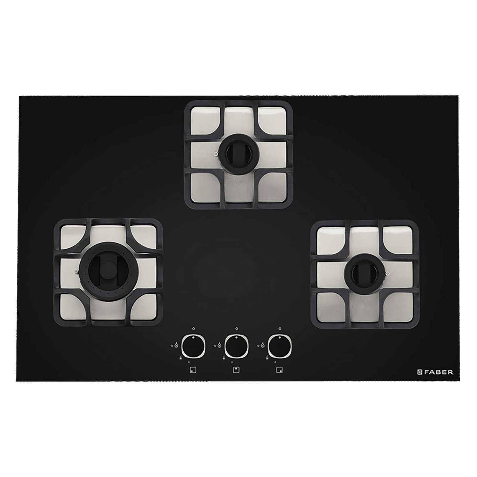 Faber Imperia Plus 783 BRB CI BK Toughened Glass Top 3 Burner Automatic Hob (High Quality Knob, Black) Faber Imperia Plus 783 BRB CI BK Toughened Glass Top 3 Burner Automatic Hob (High Quality Knob, Black)_4