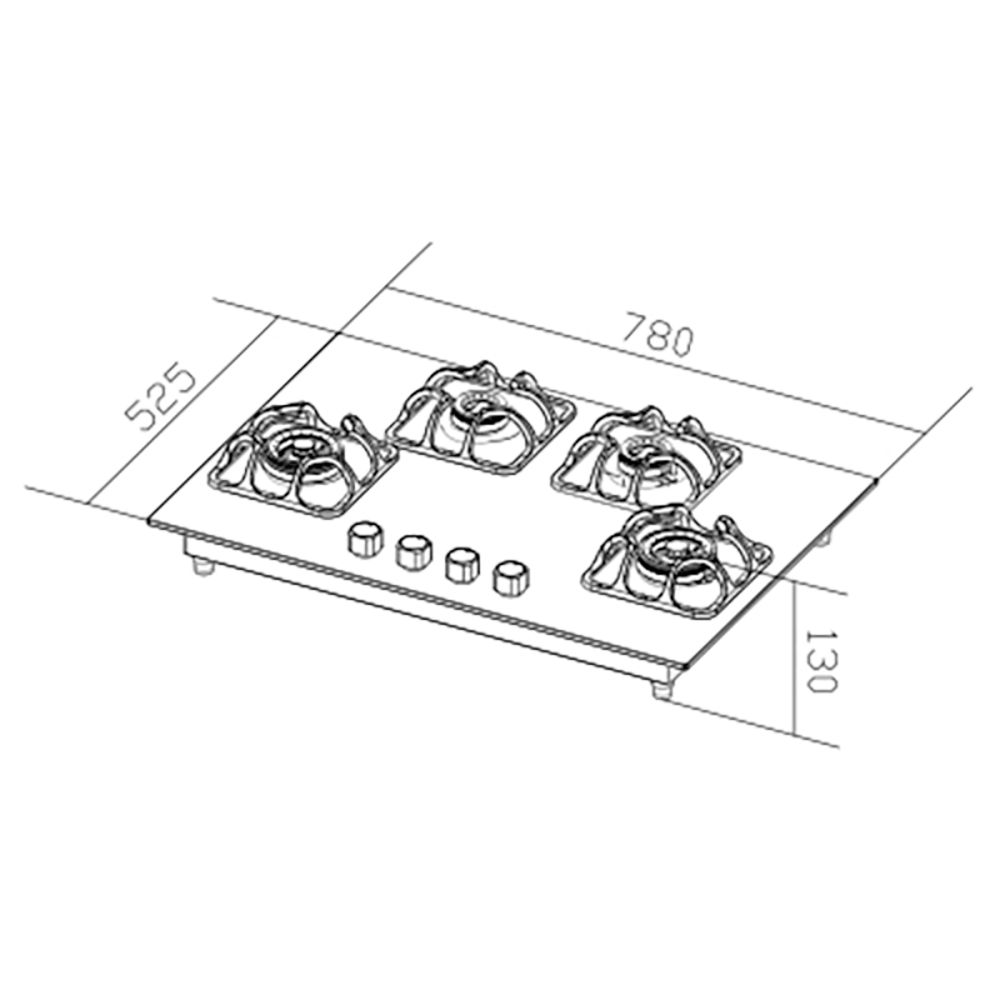 Faber Imperia Plus 784 BRB CI BK Toughened Glass Top 4 Burner Automatic Hob (High Quality Knob, Black) Faber Imperia Plus 784 BRB CI BK Toughened Glass Top 4 Burner Automatic Hob (High Quality Knob, Black)_5