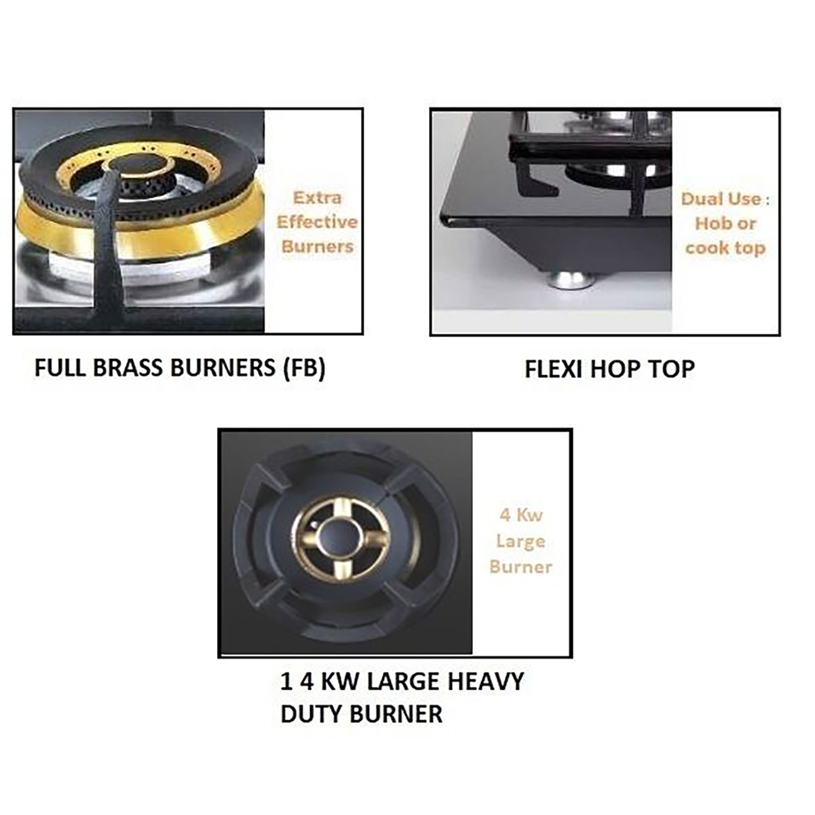 Elica CLASSIC FLEXI FB MFC 4B 60 MT Toughened Glass Top 4 Burner Automatic Electric Hob (Round Metallic Knob, Black) Elica CLASSIC FLEXI FB MFC 4B 60 MT Toughened Glass Top 4 Burner Automatic Electric Hob (Round Metallic Knob, Black)_4