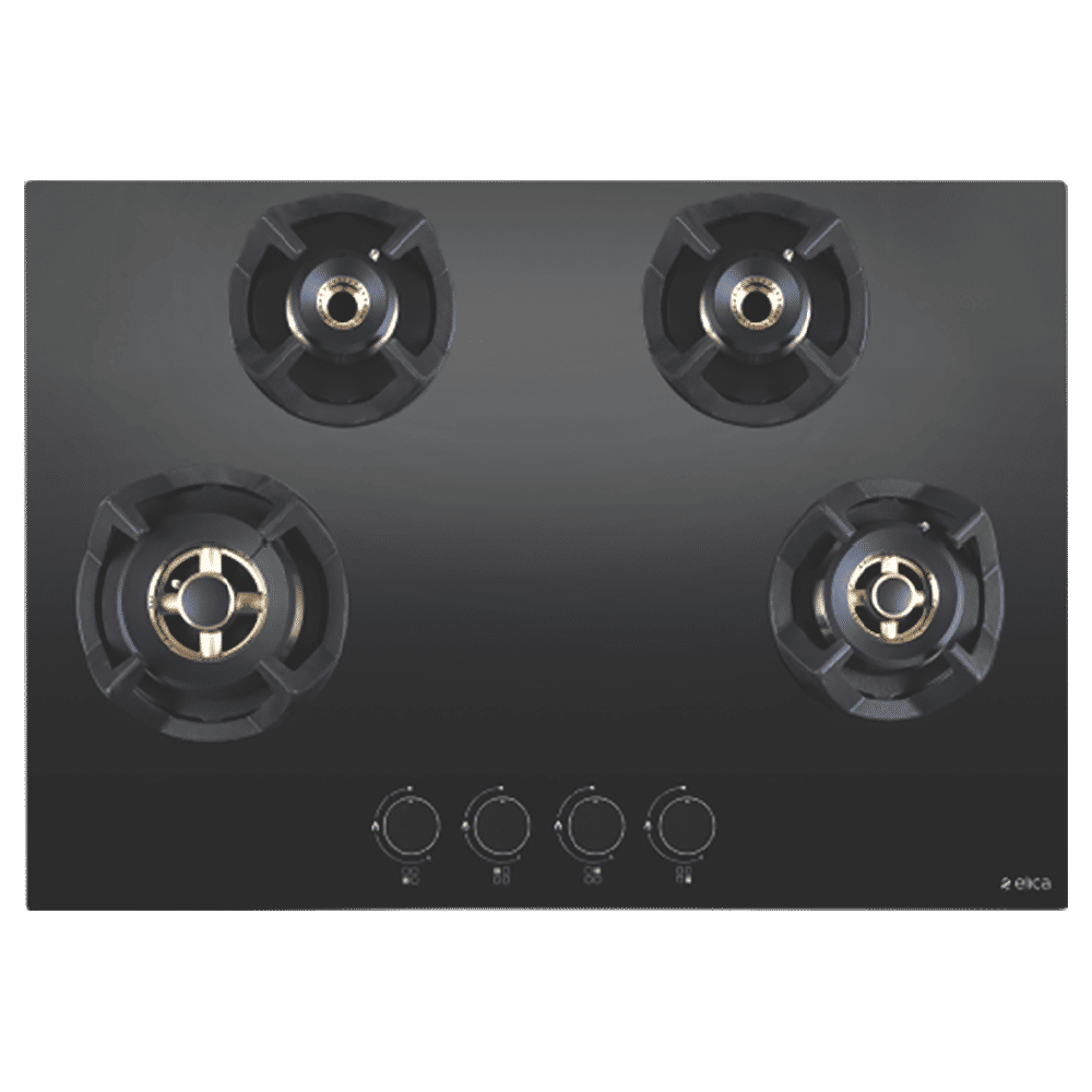 Elica CLASSIC FLEXI FB MFC 4B 75 MT Glass Top 4 Burner Automatic Electric Hob (Round Metallic Knob, Black) Elica CLASSIC FLEXI FB MFC 4B 75 MT Glass Top 4 Burner Automatic Electric Hob (Round Metallic Knob, Black)_1