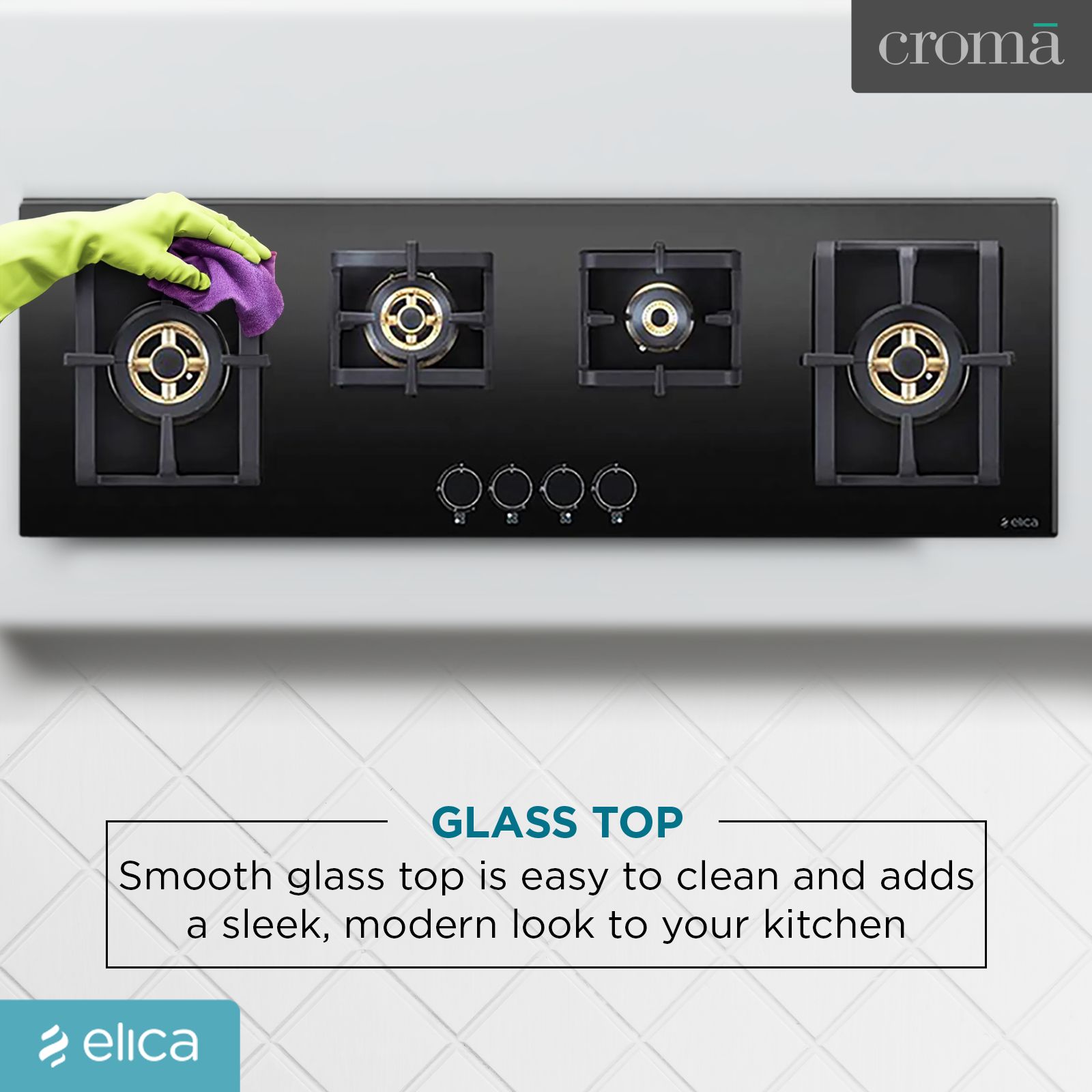 Elica PRO FB MFC 4B 120 DX FFD Glass Top 4 Burner Automatic Electric Hob (Round Metallic Knob, Black) Elica PRO FB MFC 4B 120 DX FFD Glass Top 4 Burner Automatic Electric Hob (Round Metallic Knob, Black)_9
