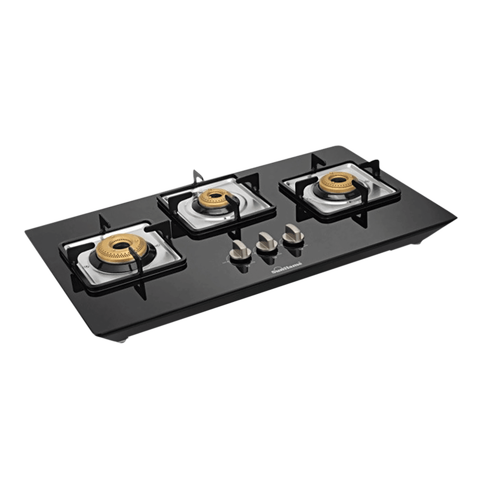 Sunflame CT-ELITE-3BR 3 Burner Manual Gas Stove (Euro Coated Pan Supports, Black) Sunflame CT-ELITE-3BR 3 Burner Manual Gas Stove (Euro Coated Pan Supports, Black)_1