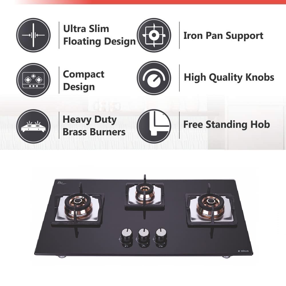 Elica FLEXI FB HCT 375 DX Toughened Glass Top 3 Burner Automatic Electric Hob (Cast Iron Grid, Black)_10