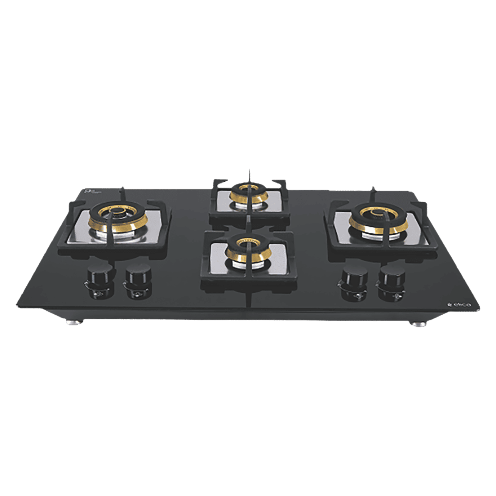 Elica FLEXI FB HCT 470 DX Tempered Glass Top 4 Burner Automatic Hob (Cast Iron Grid, Black) Elica FLEXI FB HCT 470 DX Tempered Glass Top 4 Burner Automatic Hob (Cast Iron Grid, Black)_1