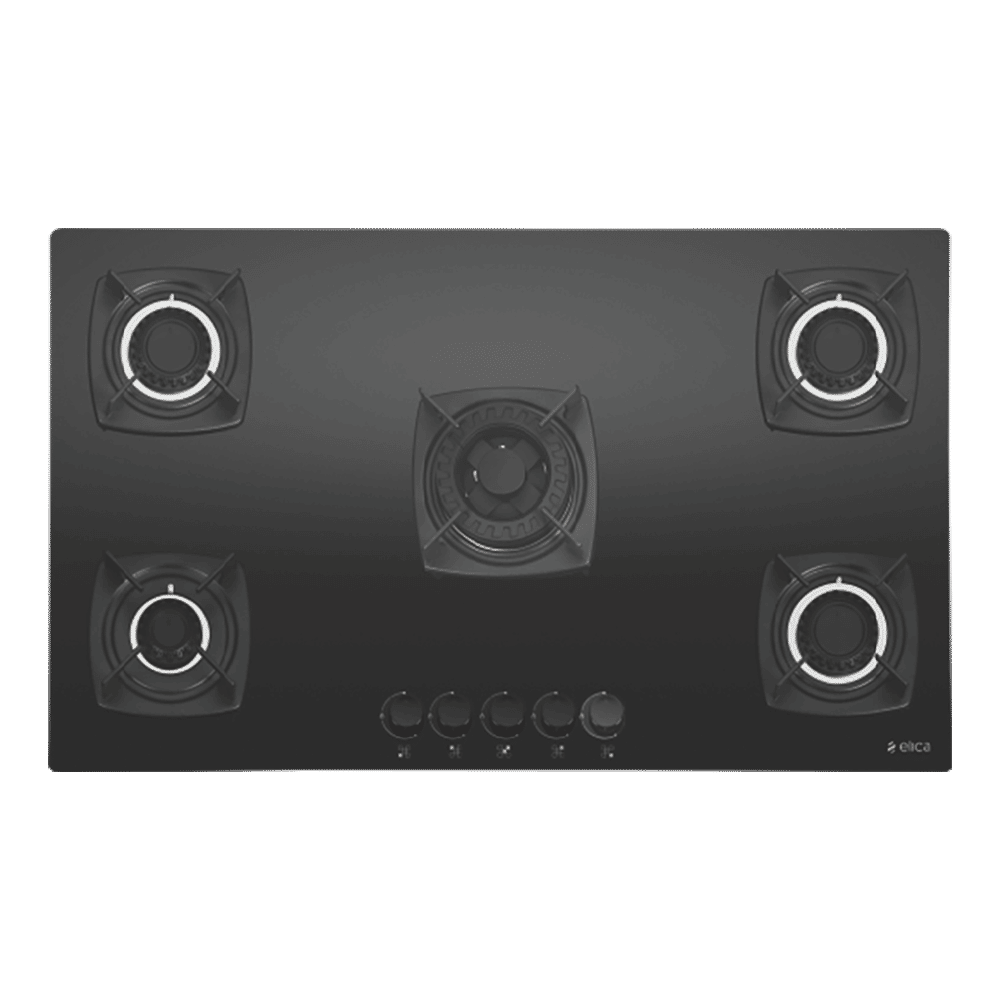 Elica DT FLEXI MFC 5B 90 SWIRL 5 Burner Automatic Hob (Cast Iron Grid, Black) Elica DT FLEXI MFC 5B 90 SWIRL 5 Burner Automatic Hob (Cast Iron Grid, Black)_1