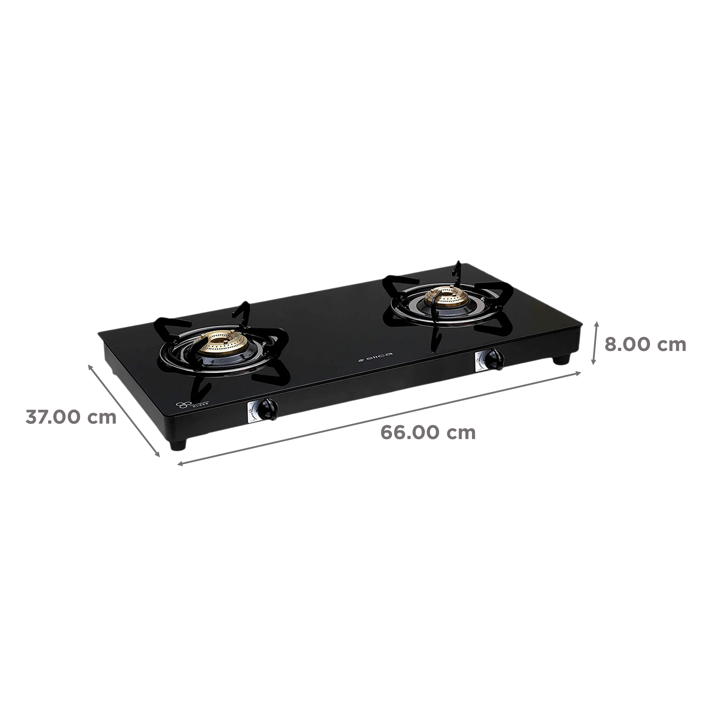 elica 662 CT VETRO Toughened Glass Top 2 Burner Manual Gas Stove (Round Euro Coated Grid, Black) elica 662 CT VETRO Toughened Glass Top 2 Burner Manual Gas Stove (Round Euro Coated Grid, Black)_2