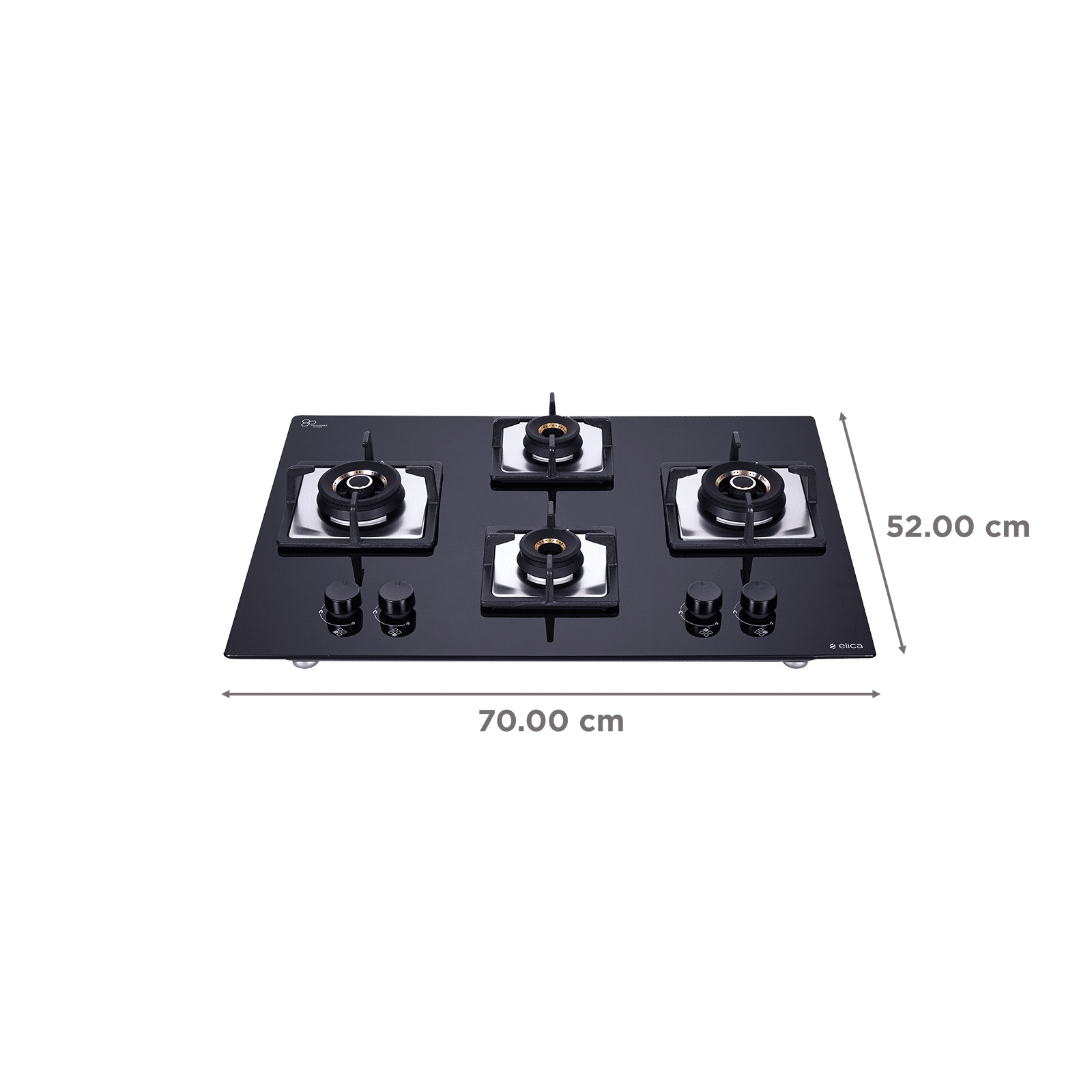 Elica FLEXI AB HCT 470 DX Glass Top 4 Burner Automatic Electric Hob (Multi Flame Control, Black) Elica FLEXI AB HCT 470 DX Glass Top 4 Burner Automatic Electric Hob (Multi Flame Control, Black)_2