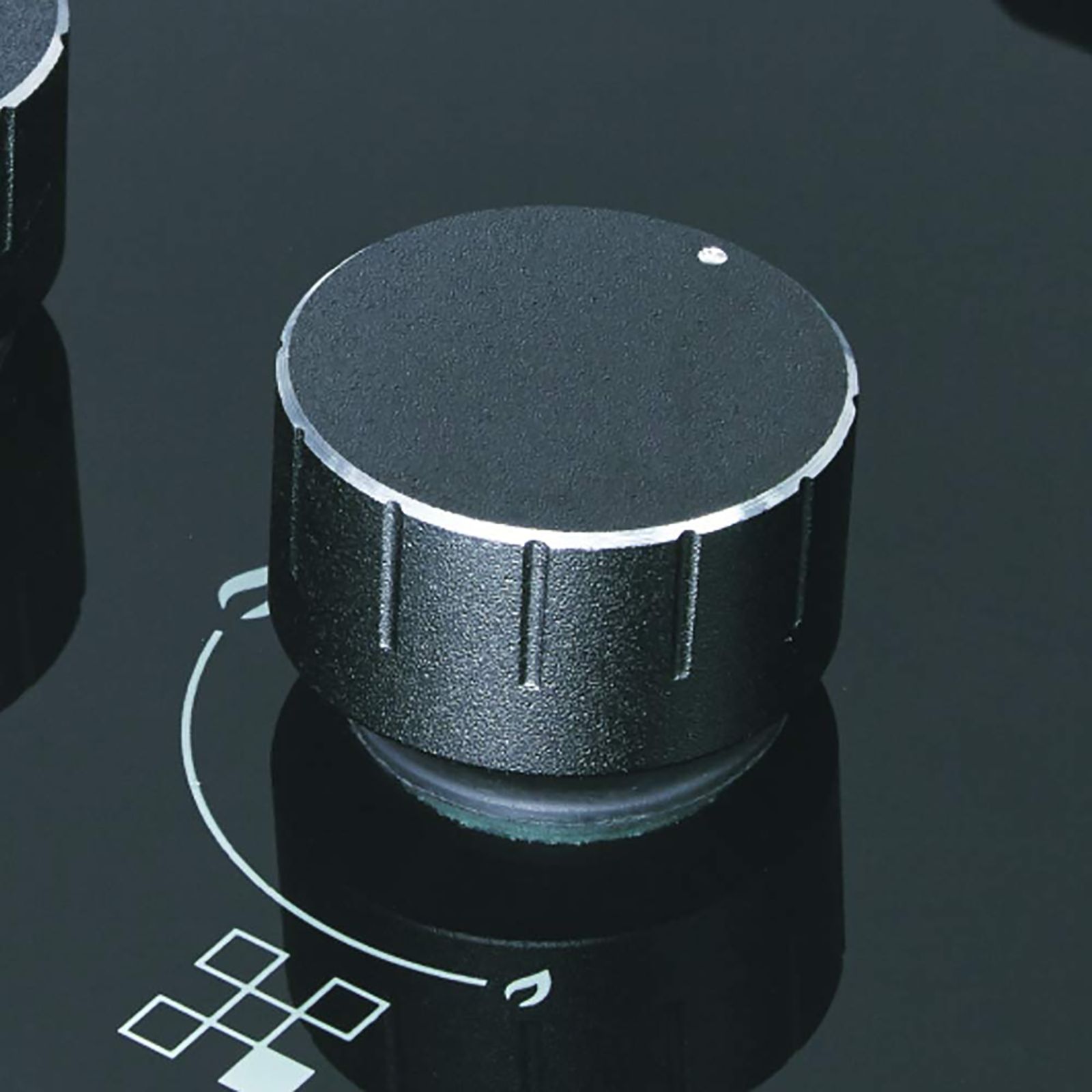 Elica Flexi Pro FB 4B 91 MT DX Glass Top 4 Burner Automatic Electric Hob (Round Metallic Knob, Black)_4
