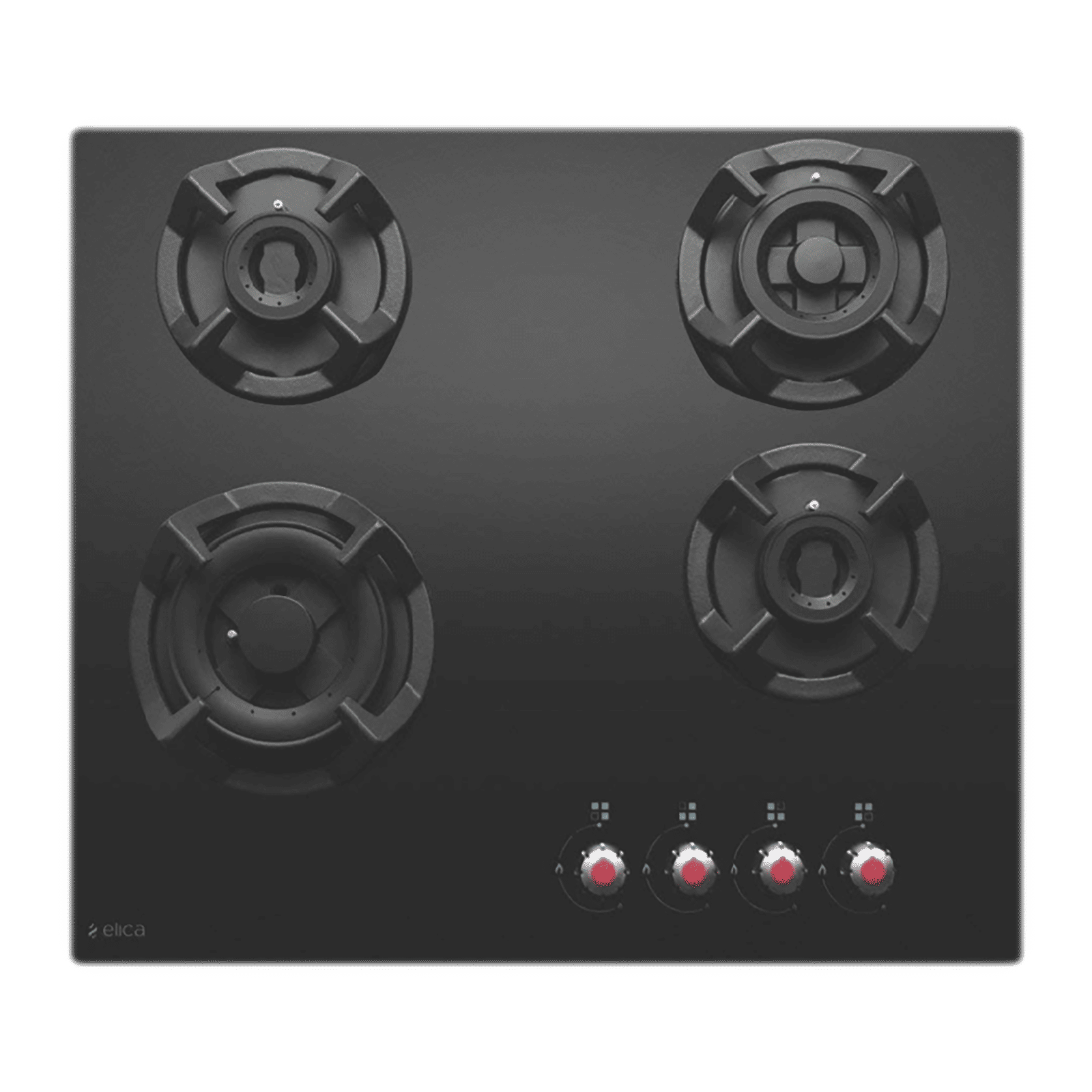Elica CLASSIC AB MFC 4B 60 MT FFD Glass Top 4 Burner Automatic Hob (Multi Flame Control, Black)_1