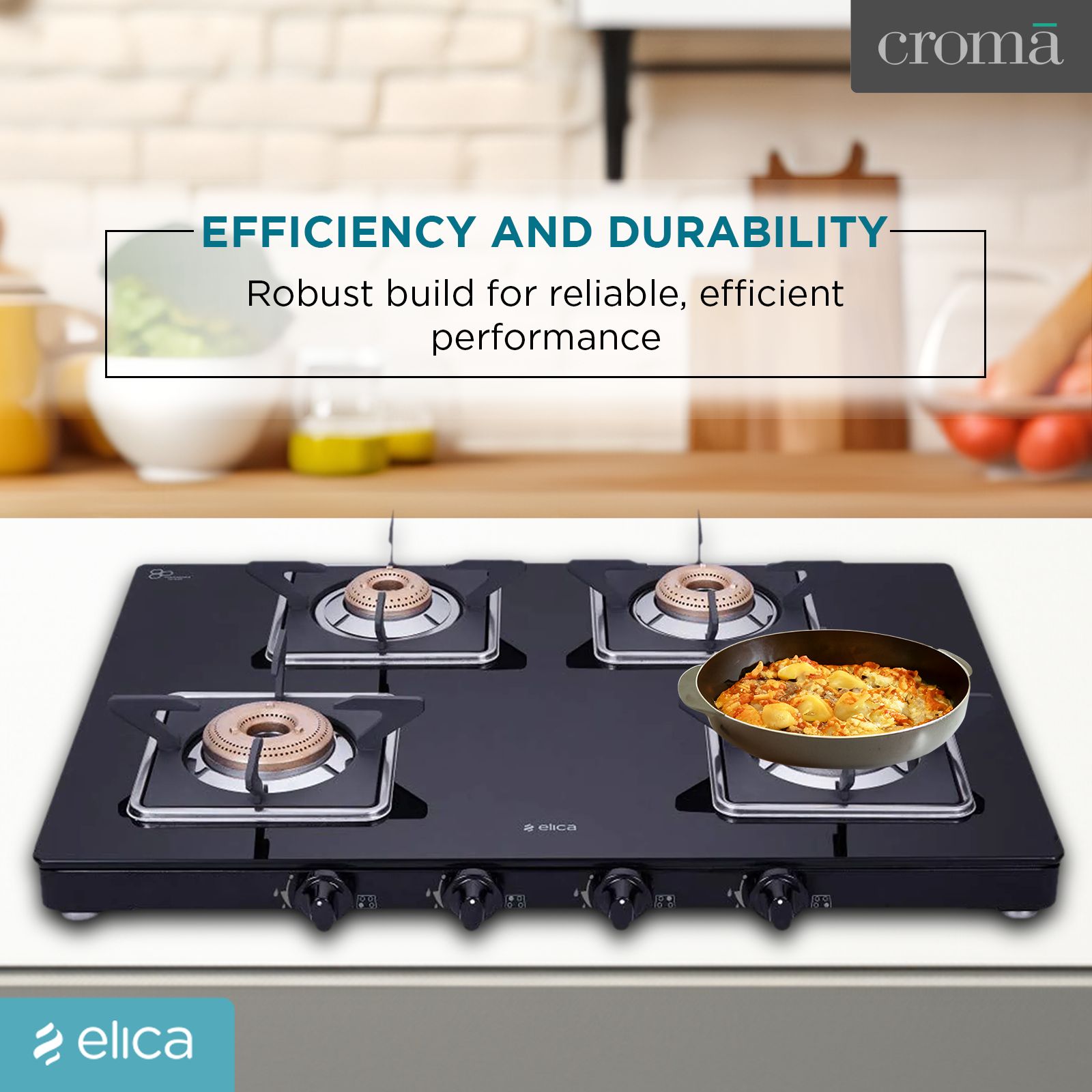 elica 694 CT VETRO (SLIMLINE SPF) Glass Top 4 Burner Manual Gas Stove (Square Euro Coated Grids, Black) elica 694 CT VETRO (SLIMLINE SPF) Glass Top 4 Burner Manual Gas Stove (Square Euro Coated Grids, Black)_13