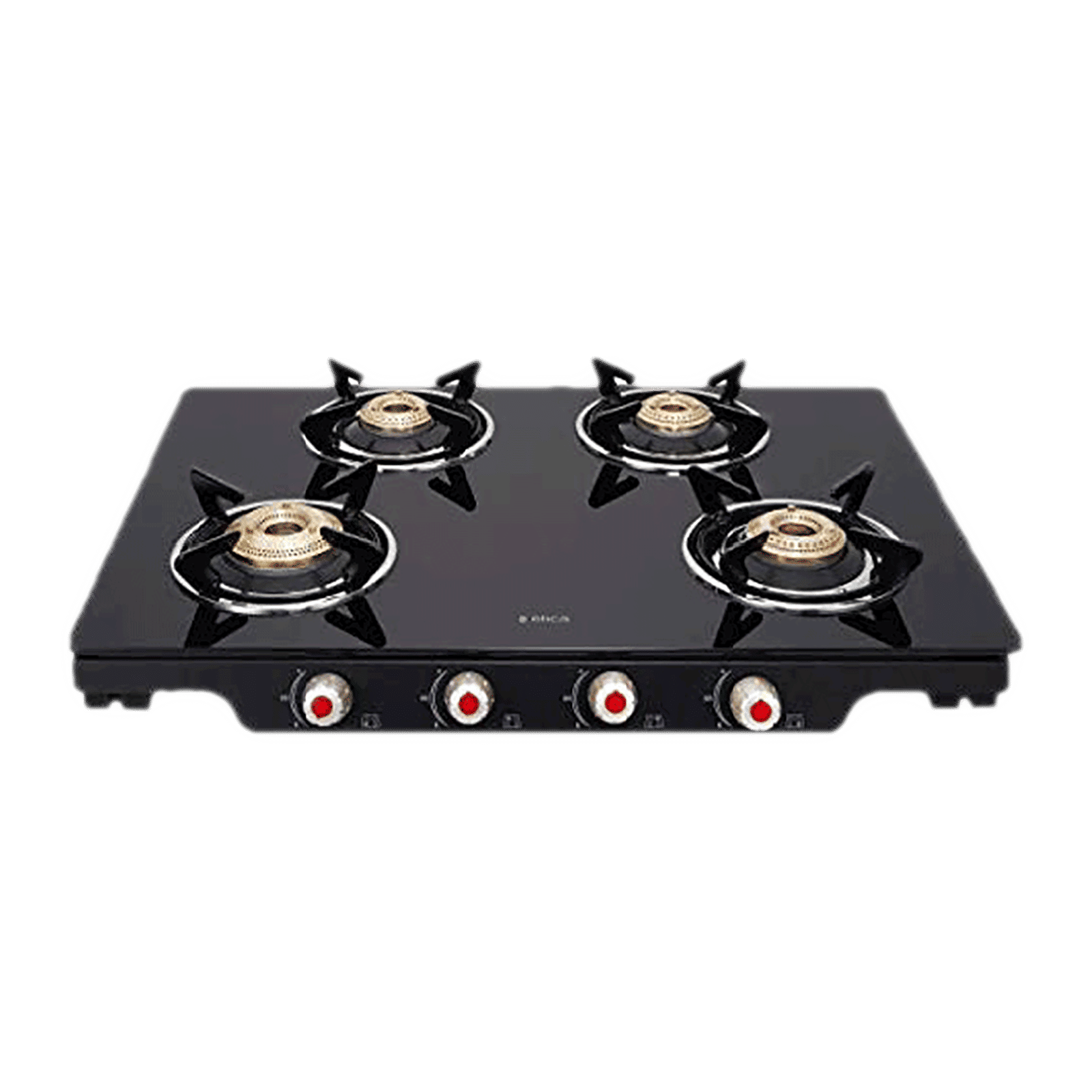 Elica Patio ICT 469 BLK S (SPF SERIES) Glass Top 4 Burner Manual Gas Stove (Euro Coated Grid, Black) Elica Patio ICT 469 BLK S (SPF SERIES) Glass Top 4 Burner Manual Gas Stove (Euro Coated Grid, Black)_1