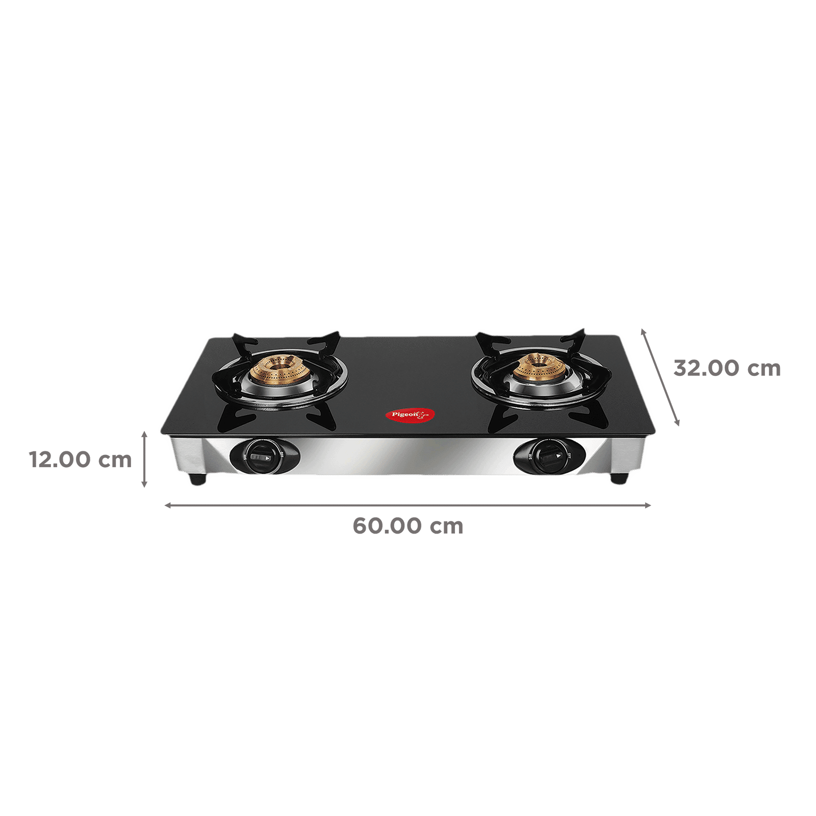 Pigeon Ayush Toughened Glass Top 2 Burner Manual Gas Stove (Rust Proof, Black) Pigeon Ayush Toughened Glass Top 2 Burner Manual Gas Stove (Rust Proof, Black)_2