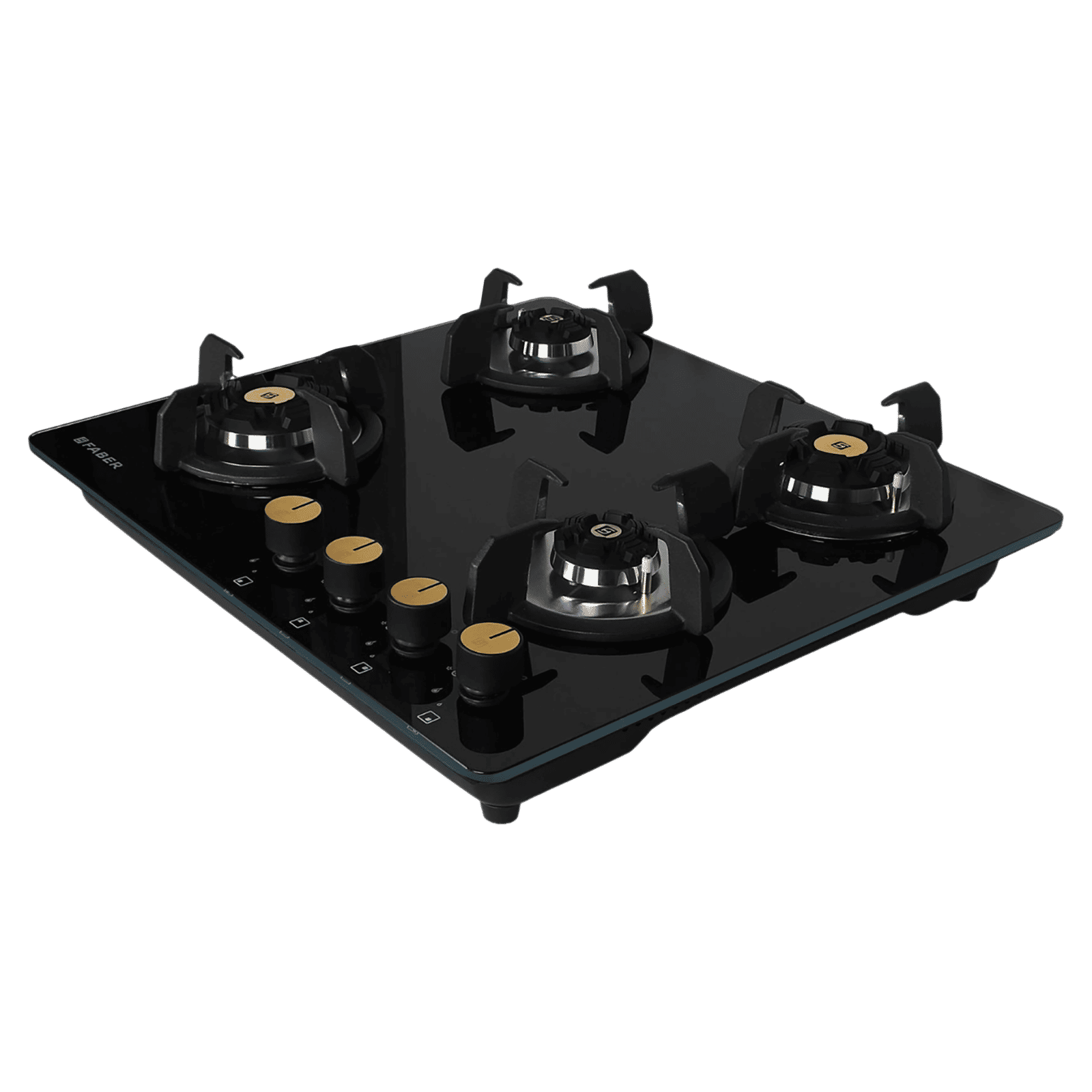 Faber Maxus HT604 CRS BR CI AI Tempered Glass Top 4 Burner Automatic Hob (Heat Resistant, Black) Faber Maxus HT604 CRS BR CI AI Tempered Glass Top 4 Burner Automatic Hob (Heat Resistant, Black)_1