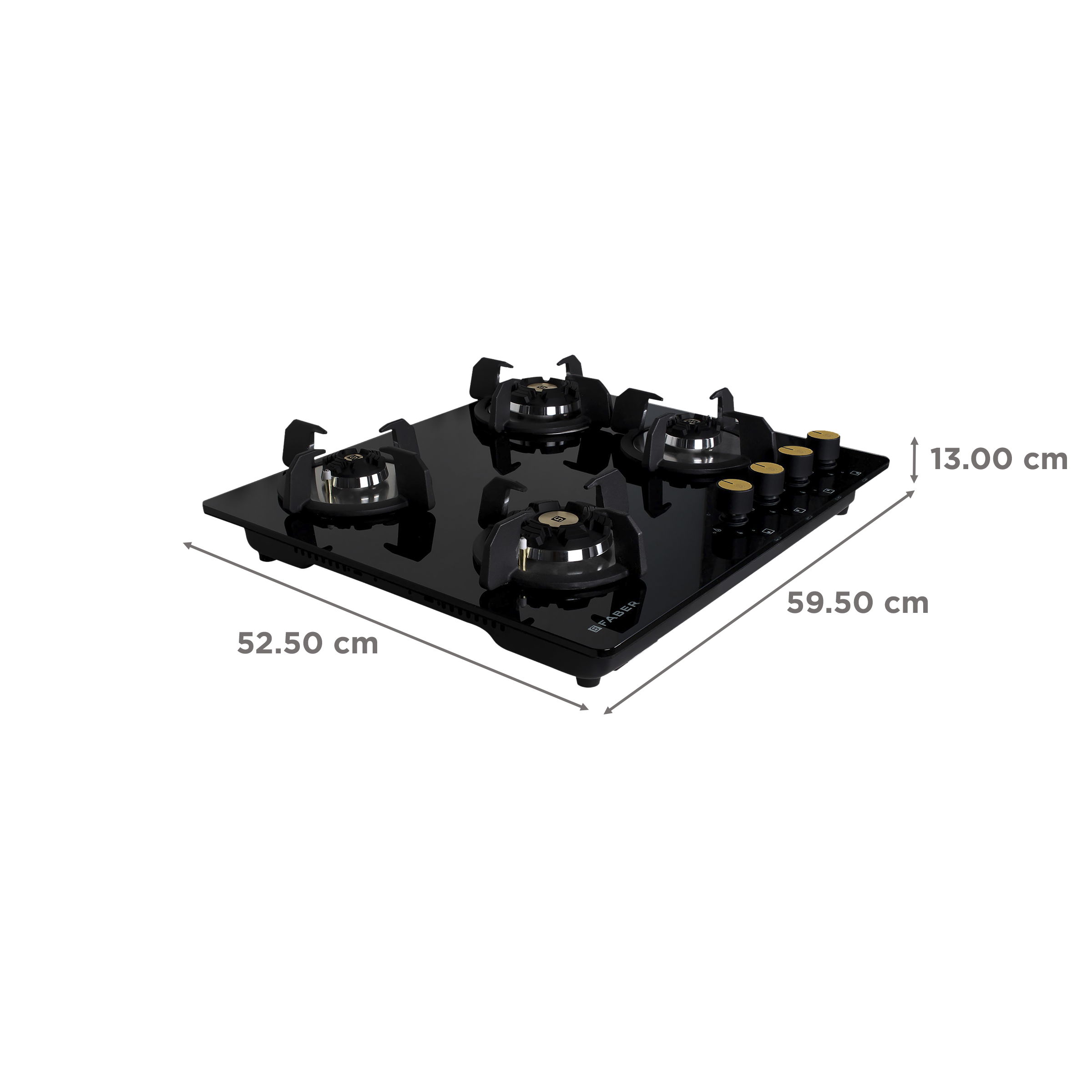 Faber Maxus HT604 CRS BR CI AI Tempered Glass Top 4 Burner Automatic Hob (Heat Resistant, Black) Faber Maxus HT604 CRS BR CI AI Tempered Glass Top 4 Burner Automatic Hob (Heat Resistant, Black)_2