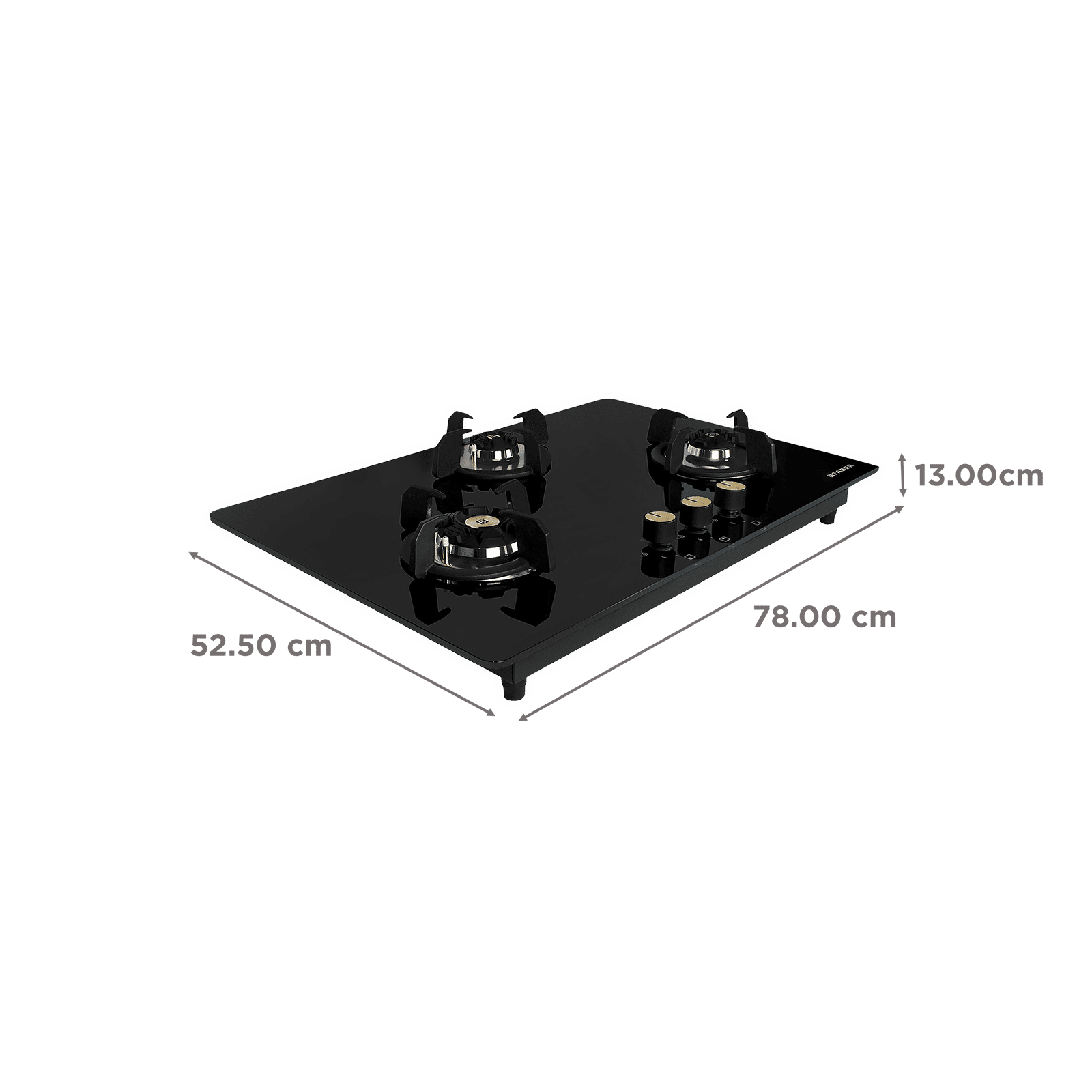 Faber Maxus HT783 CRS BR CI AI Toughened Glass Top 3 Burner Automatic Hob (High Quality Knob, Black)_2