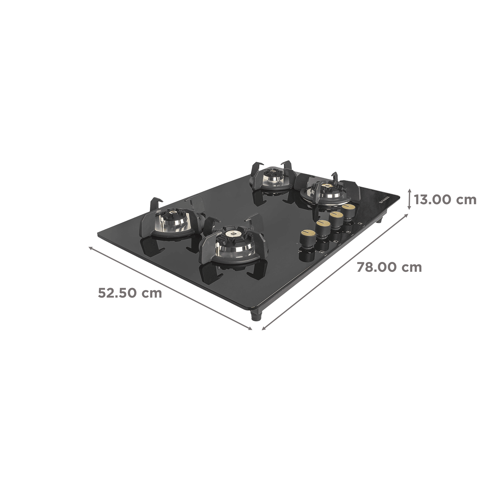 Faber Maxus HT784 CRS BR CI AI Toughened Glass Top 4 Burner Automatic Hob (High Quality Knob, Black)_2