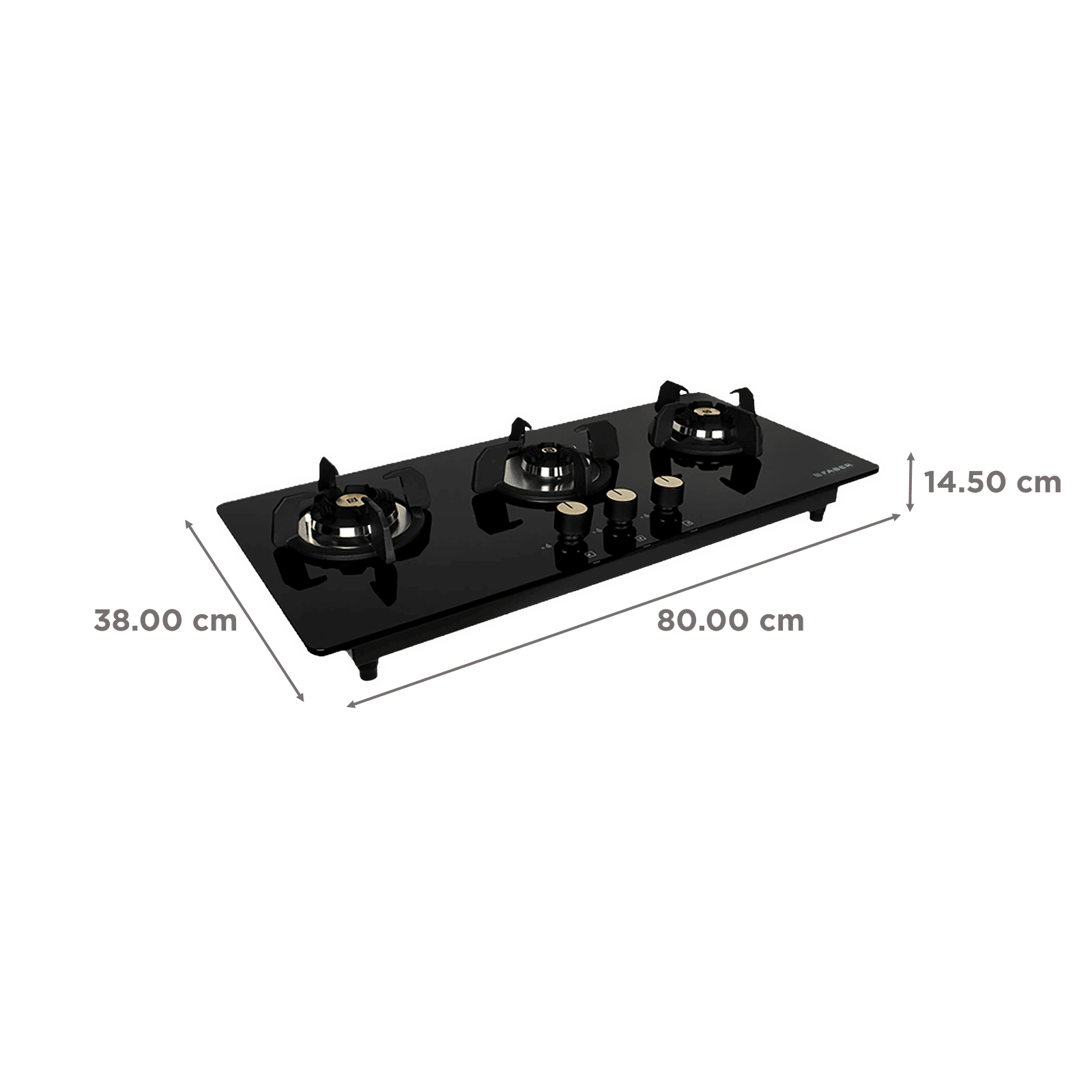 Faber Maxus HT803 CRS BR CI AI Toughened Glass Top 3 Burner Automatic Hob (High Quality Knob, Black) Faber Maxus HT803 CRS BR CI AI Toughened Glass Top 3 Burner Automatic Hob (High Quality Knob, Black)_2