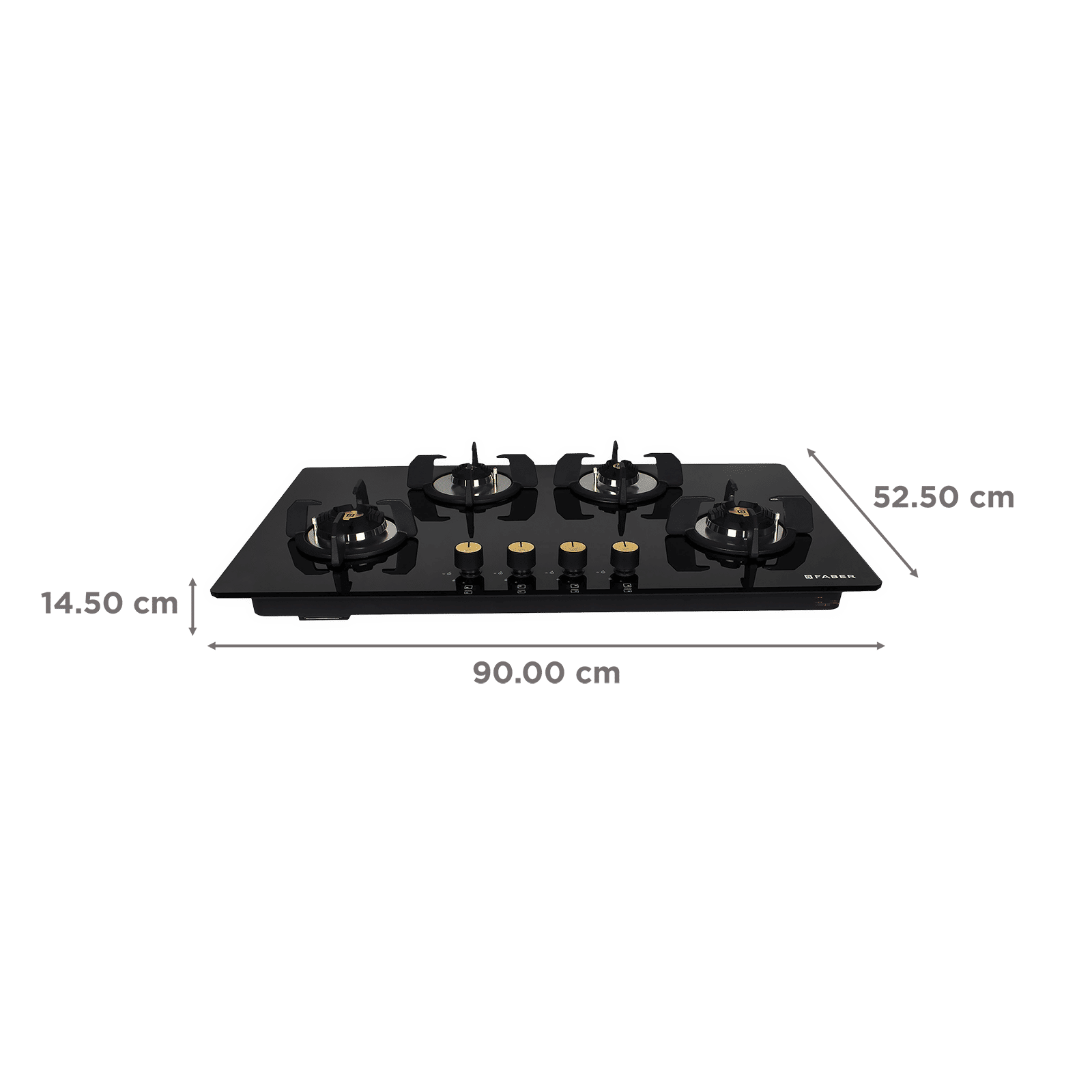 Faber Maxus HT904 CRS BR CI AI Toughened Glass Top 4 Burner Automatic Hob (High Quality Knob, Black) Faber Maxus HT904 CRS BR CI AI Toughened Glass Top 4 Burner Automatic Hob (High Quality Knob, Black)_2