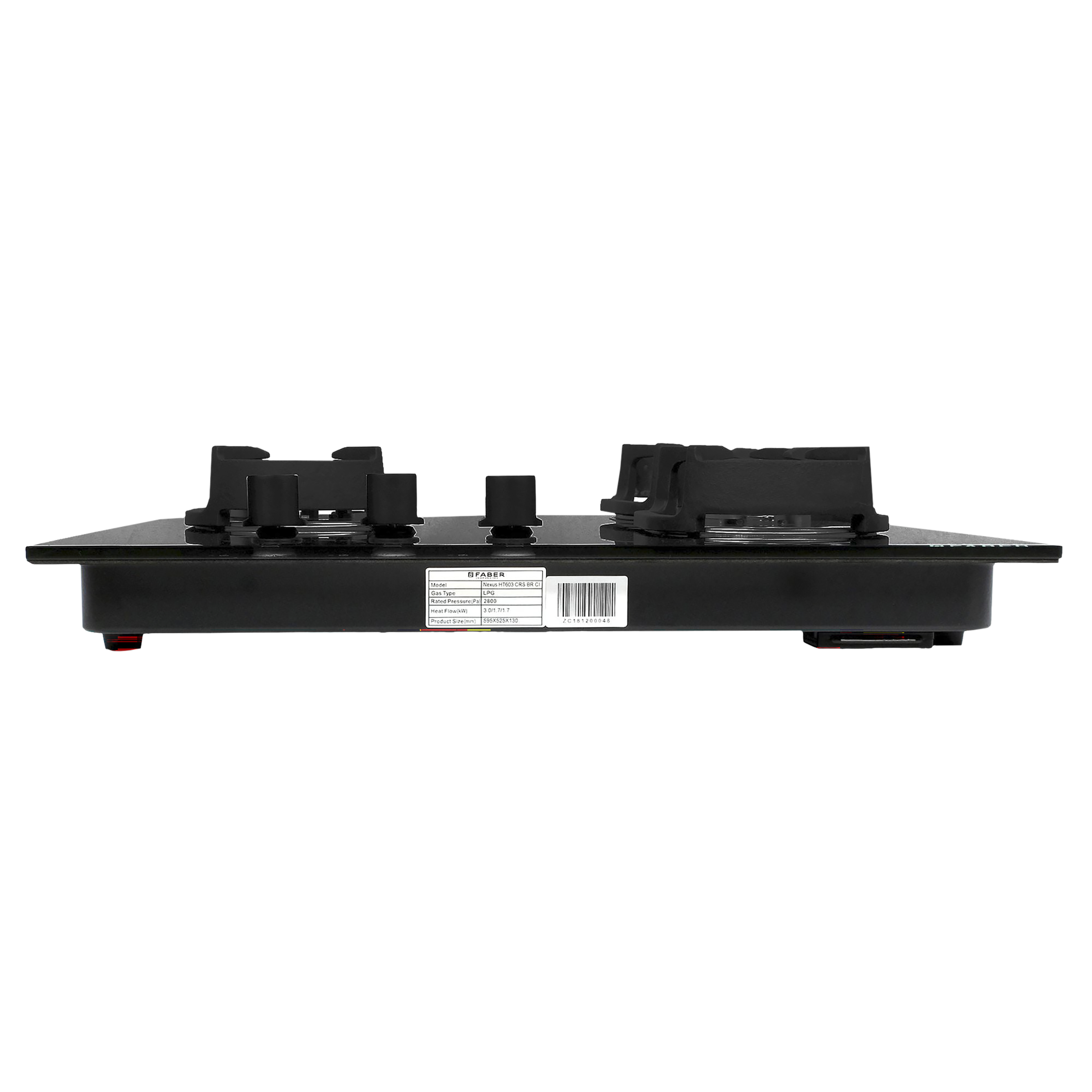 Faber Nexus IND HT603 CRS BR CI AI Toughened Glass Top 3 Burner Automatic Hob (Heavy Duty Pan Support, Black)_7