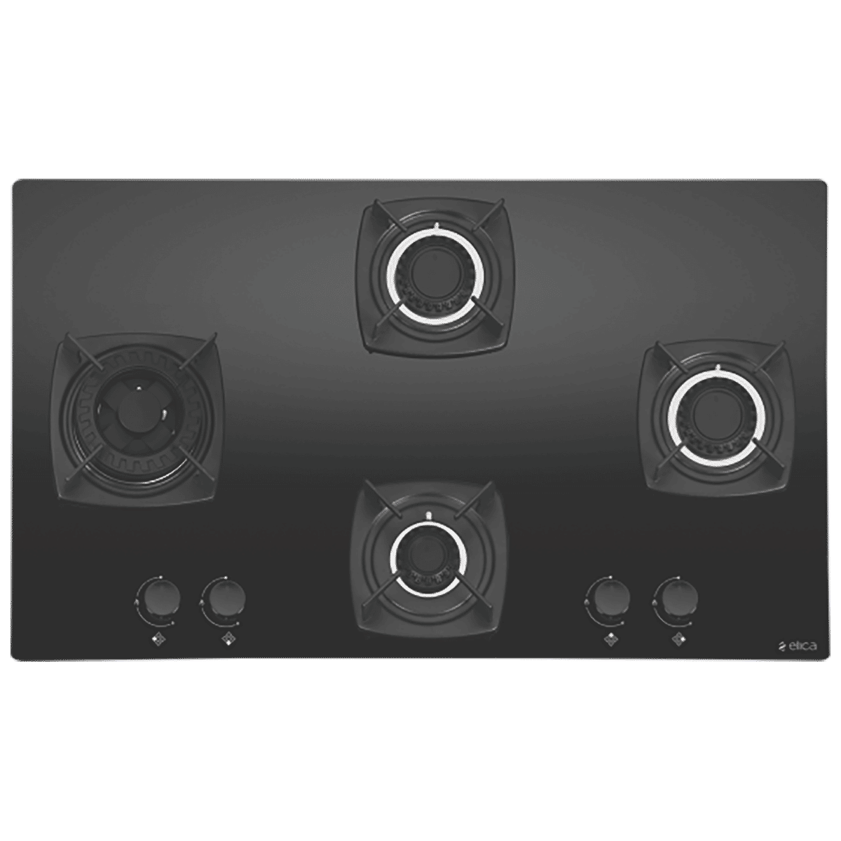 Elica DT FLEXI MFC 4B 91 SWIRL Glass Top 4 Burner Automatic Electric Hob (Cast Iron Grid, Black) Elica DT FLEXI MFC 4B 91 SWIRL Glass Top 4 Burner Automatic Electric Hob (Cast Iron Grid, Black)_1