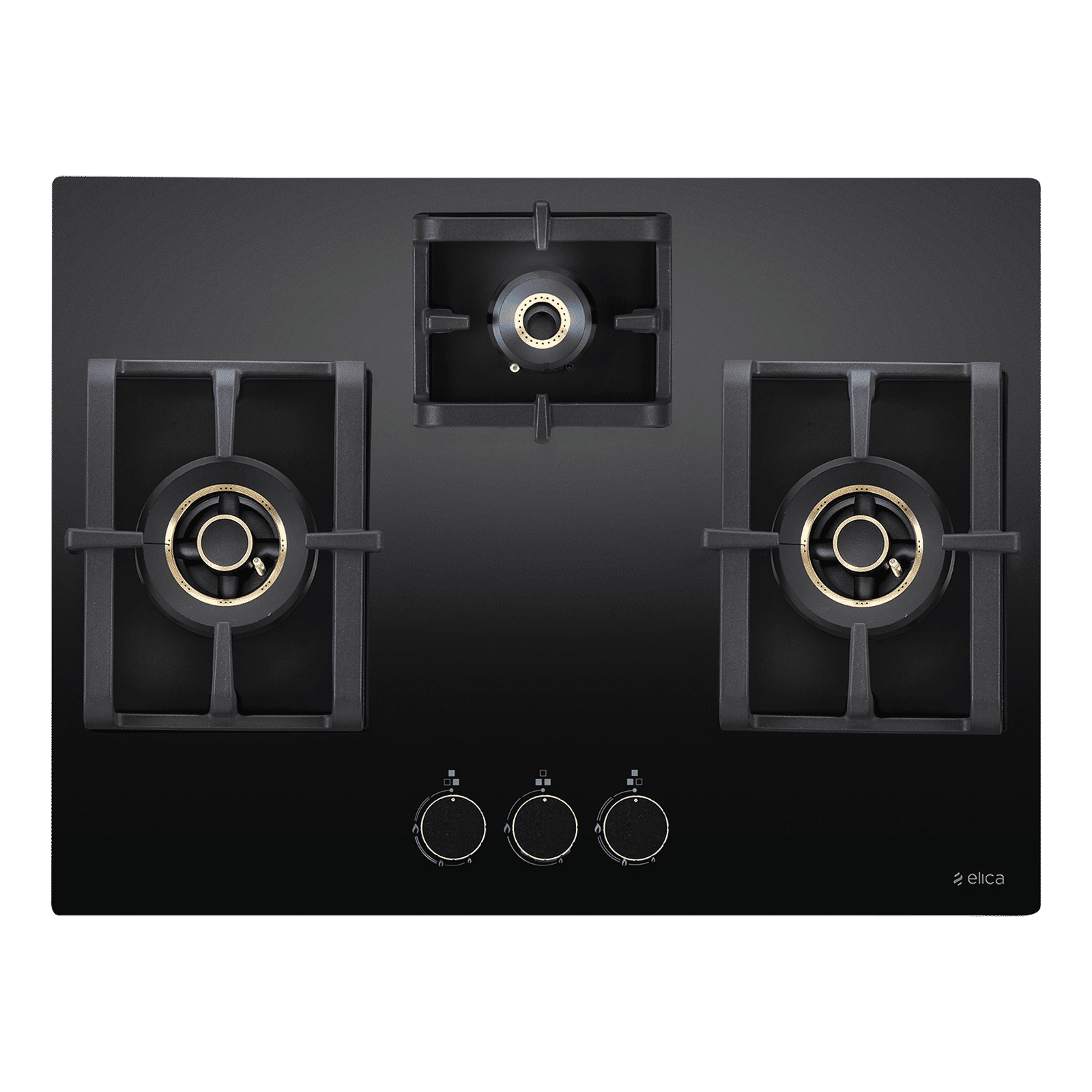 Elica PRO AB MFC 3B 70 DX Glass Top 3 Burner Automatic Electric Hob (Round Metallic Knob, Black) Elica PRO AB MFC 3B 70 DX Glass Top 3 Burner Automatic Electric Hob (Round Metallic Knob, Black)_1