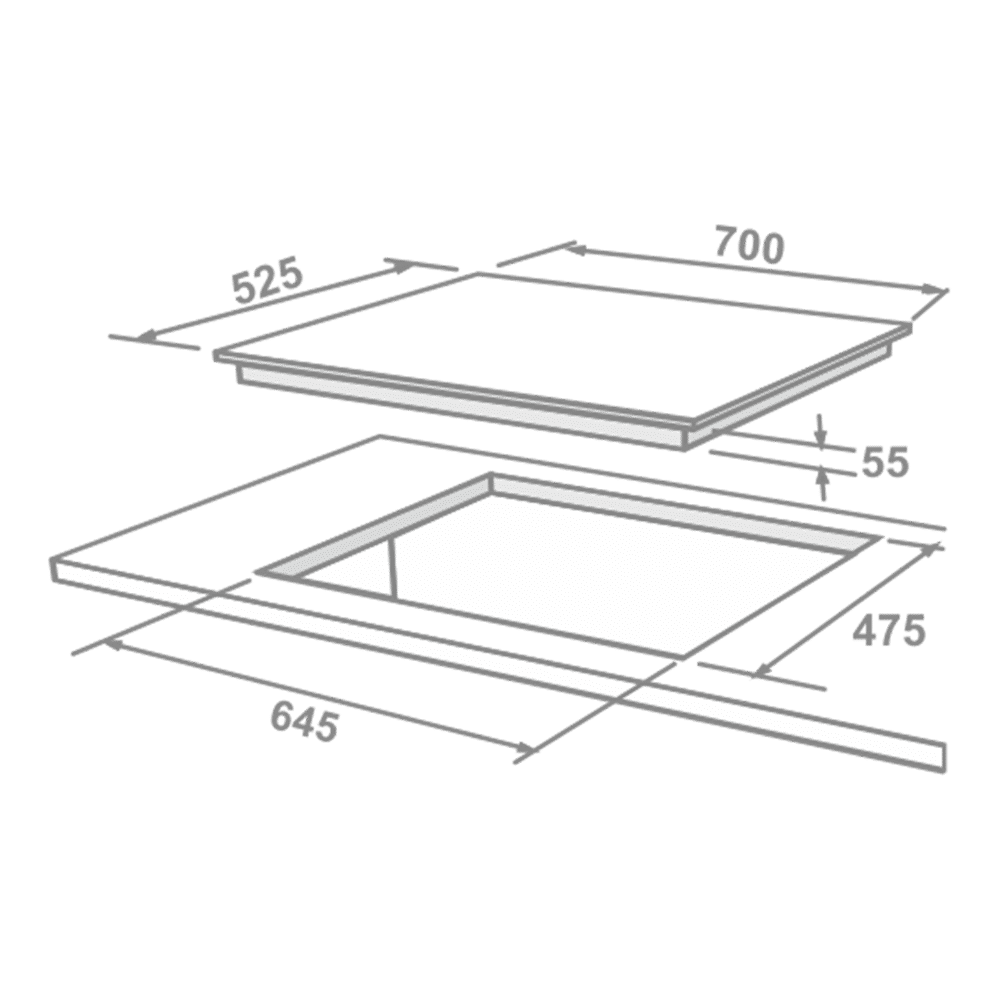 Elica PRO AB MFC 3B 70 DX Glass Top 3 Burner Automatic Electric Hob (Round Metallic Knob, Black) Elica PRO AB MFC 3B 70 DX Glass Top 3 Burner Automatic Electric Hob (Round Metallic Knob, Black)_6