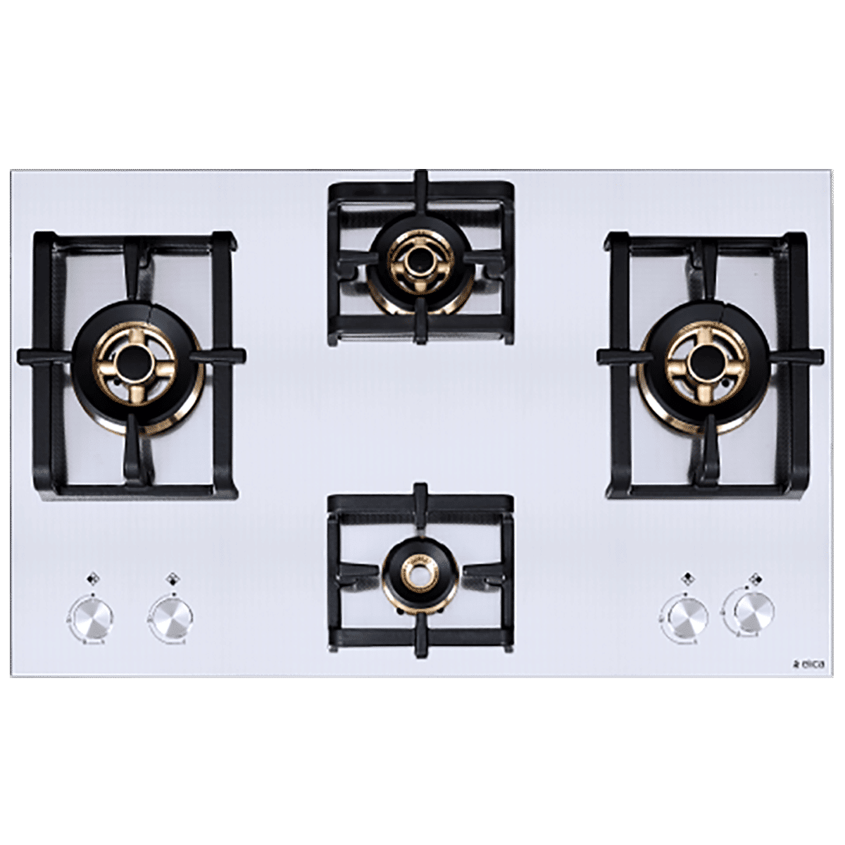 Elica INOX PRO FB MFC 4B 91 DX FFD 4 Burner Automatic Electric Hob (Round Metallic Knob, Stainless Steel)_1