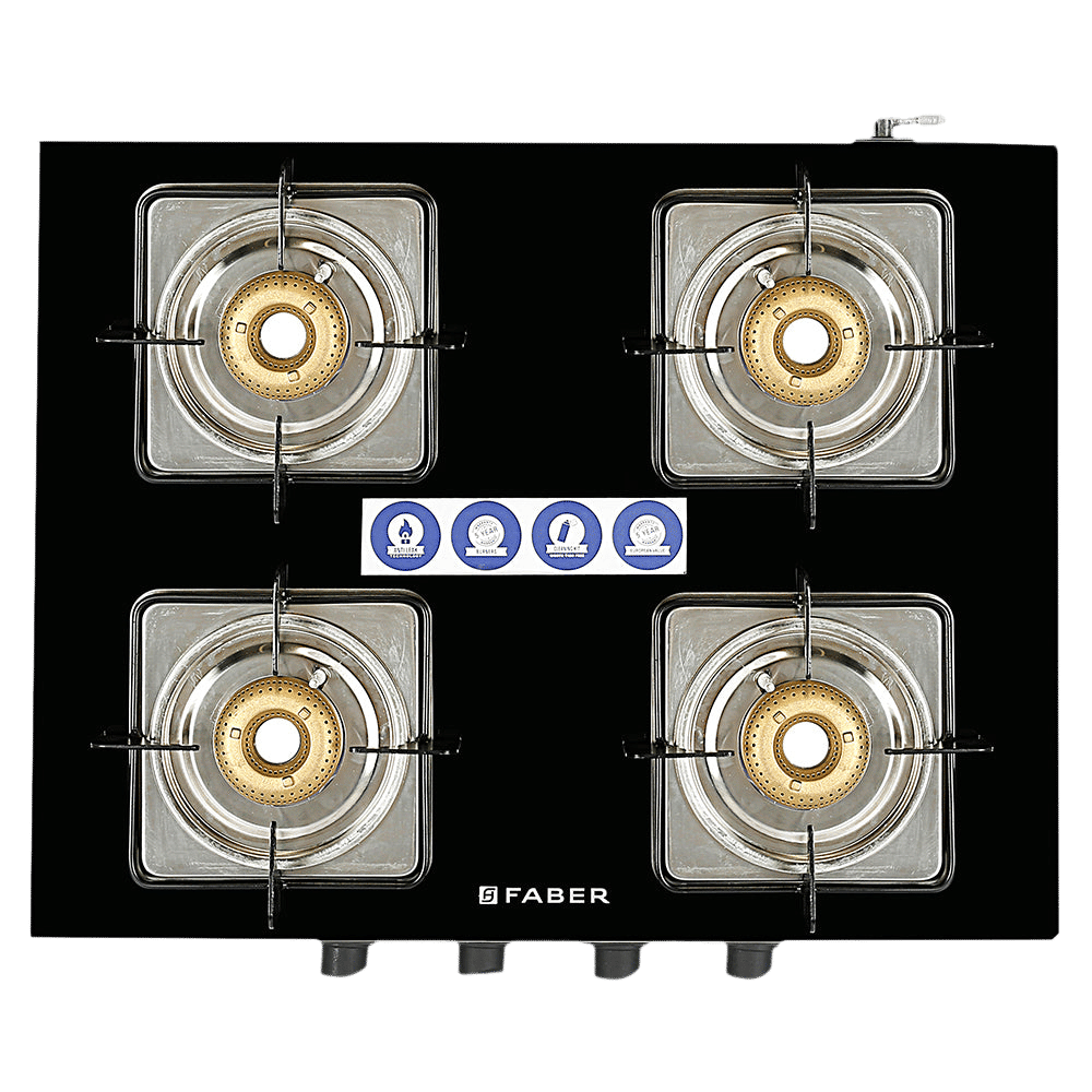 FABER Supreme Plus C 4BB AI 4 Burner Manual Hob (Euro Coating Square Pan Support, Black) FABER Supreme Plus C 4BB AI 4 Burner Manual Hob (Euro Coating Square Pan Support, Black)_19
